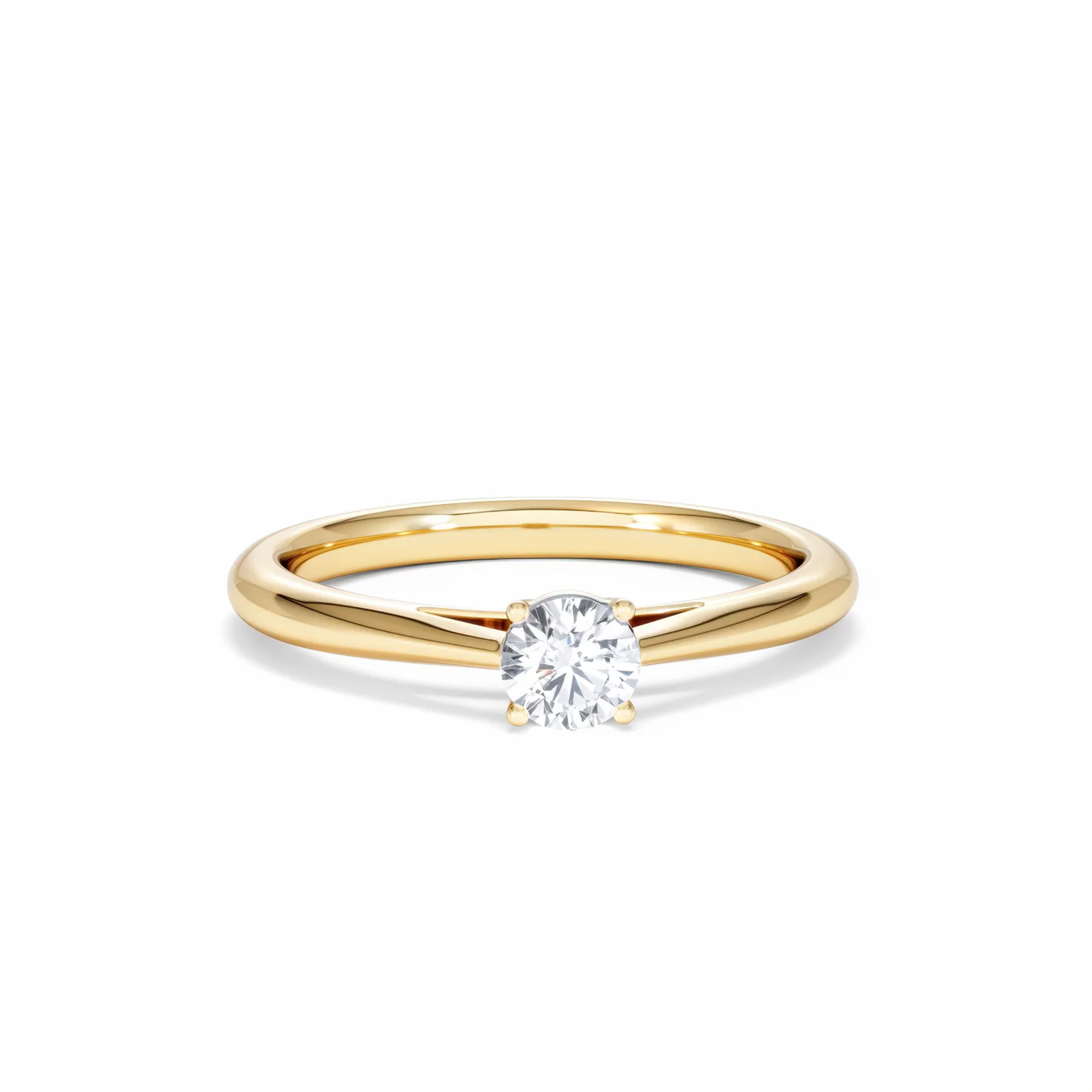 Engagement Ring Certified Elysia 18K Gold Diamond 0.33CT-F-G/VS - Image 9