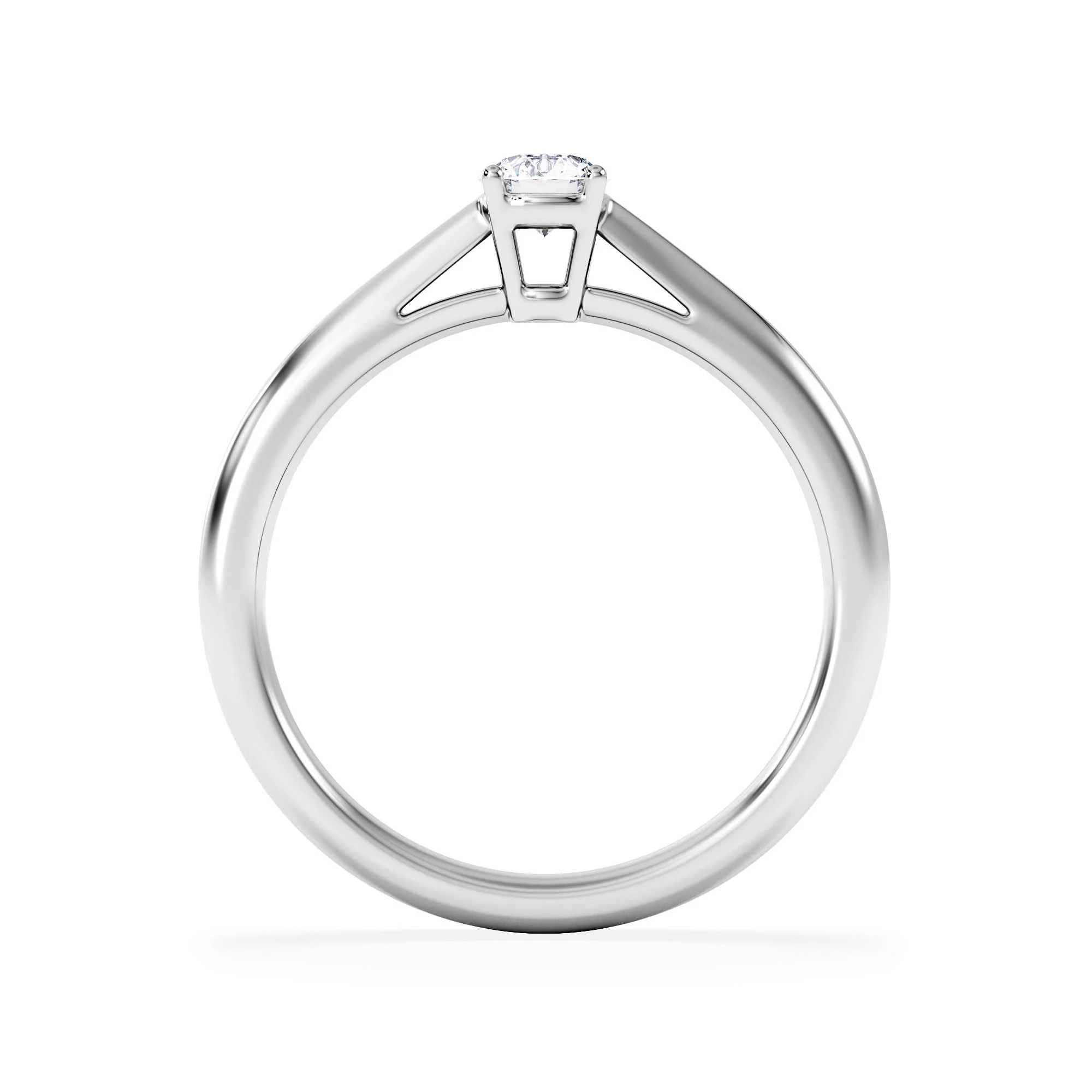Engagement Ring Certified Elysia 18K White Gold Diamond 0.25CT-G-H/SI - Image 3