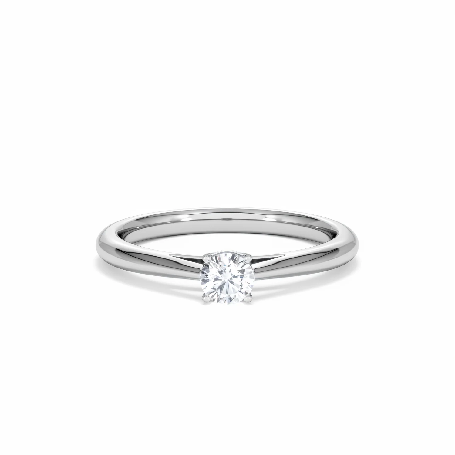 Engagement Ring Certified Elysia 18K White Gold Diamond 0.25CT-G-H/SI - Image 8