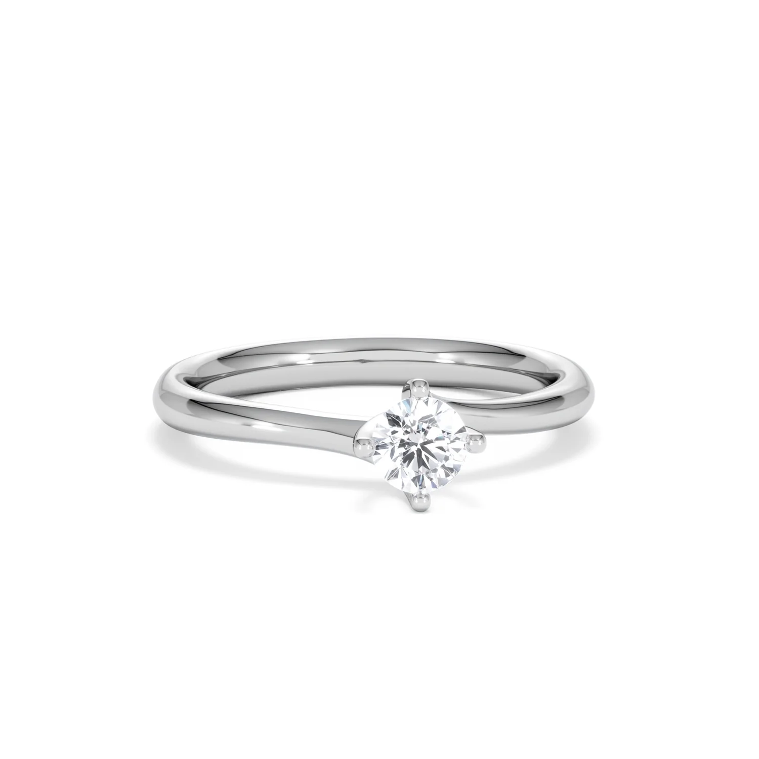 Engagement Ring Certified Lily 18K White Gold Diamond 0.33CT - Image 10
