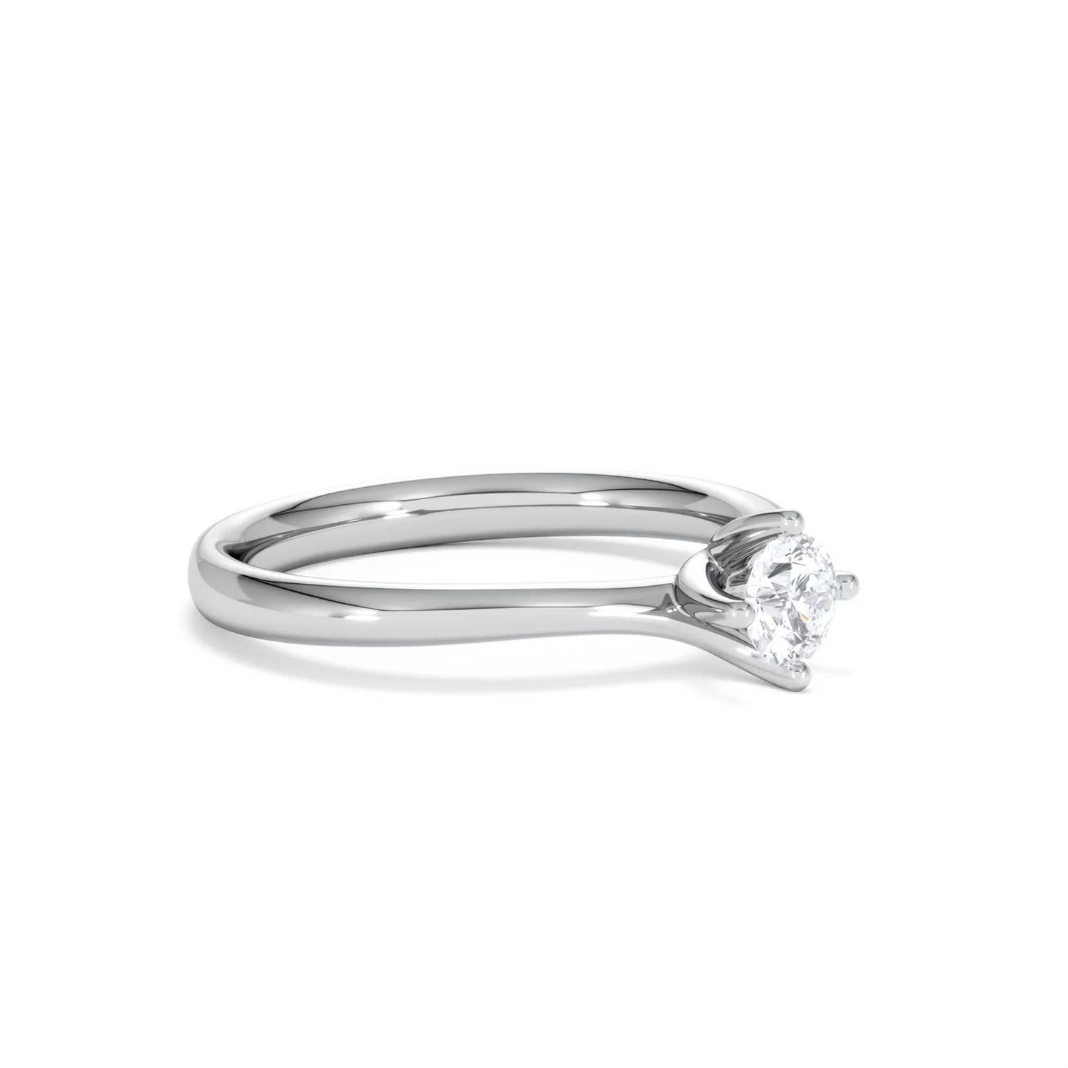 Engagement Ring Certified Lily 18K White Gold Diamond 0.33CT - Image 18