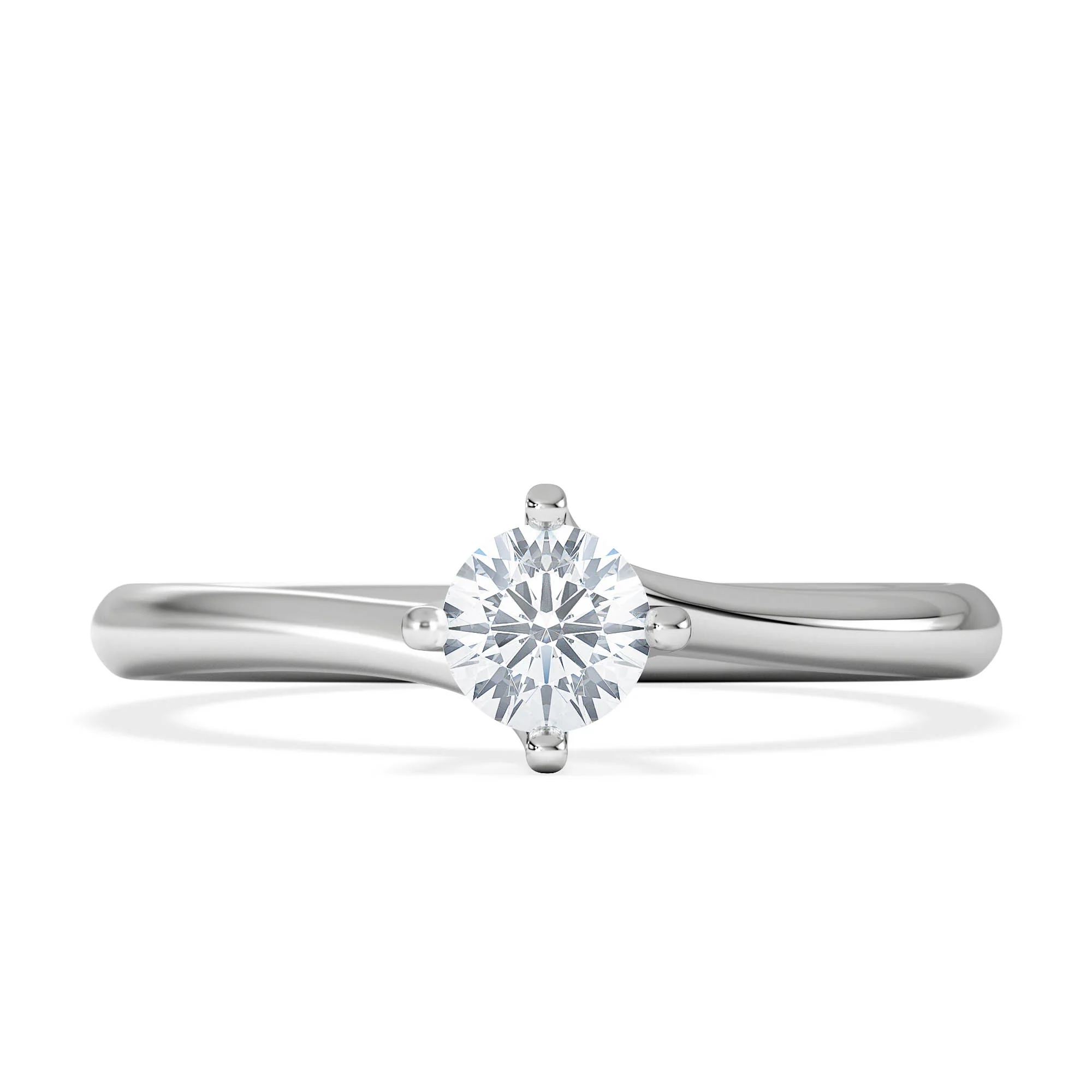 Engagement Ring Certified Lily 18K White Gold Diamond 0.33CT - Image 6