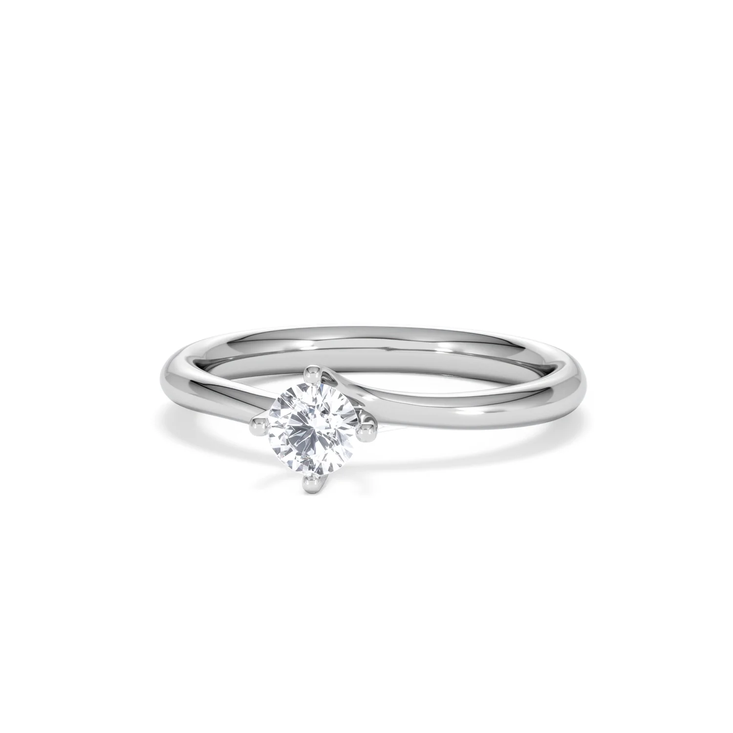 Engagement Ring Certified Lily 18K White Gold Diamond 0.33CT - Image 85