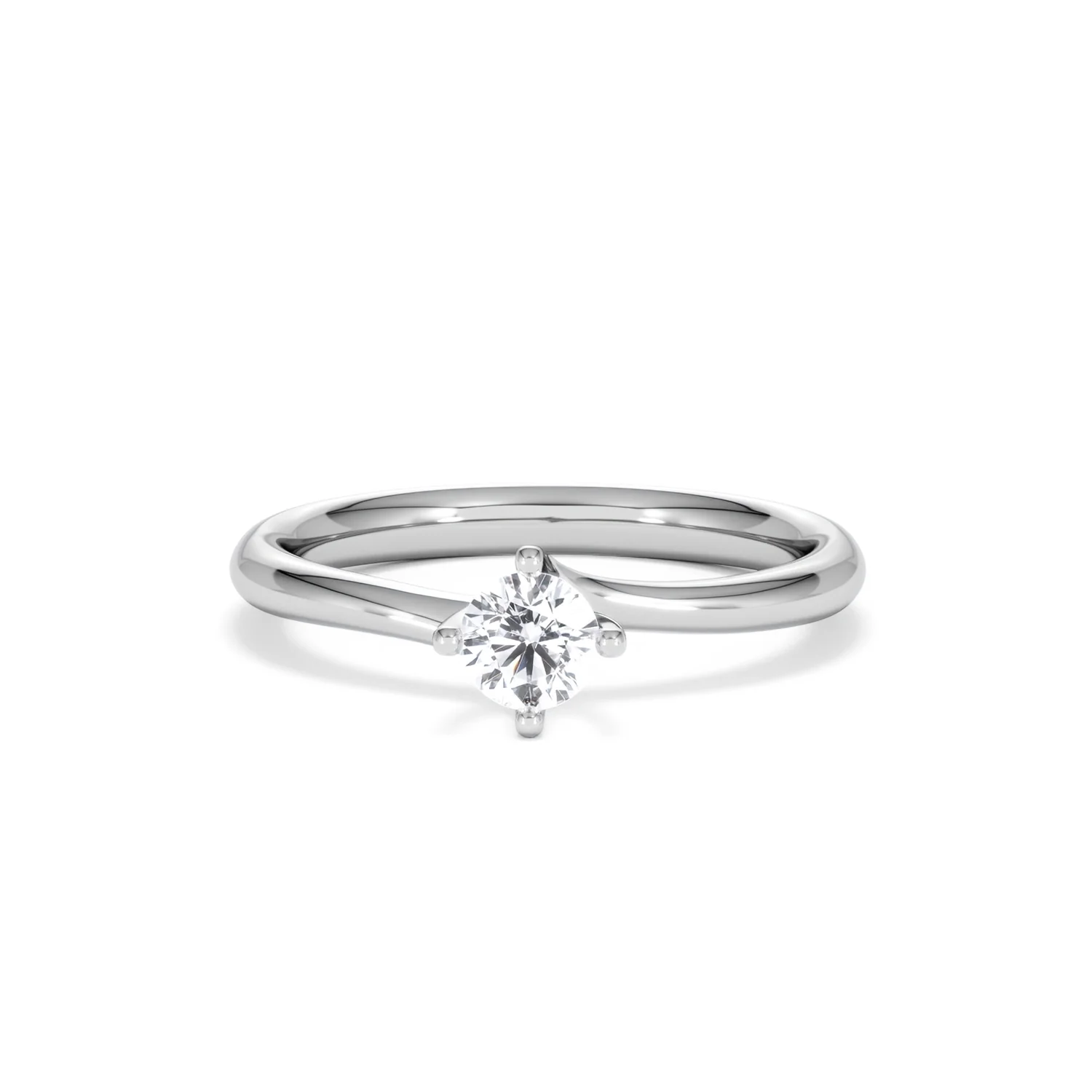 Engagement Ring Certified Lily 18K White Gold Diamond 0.33CT - Image 87