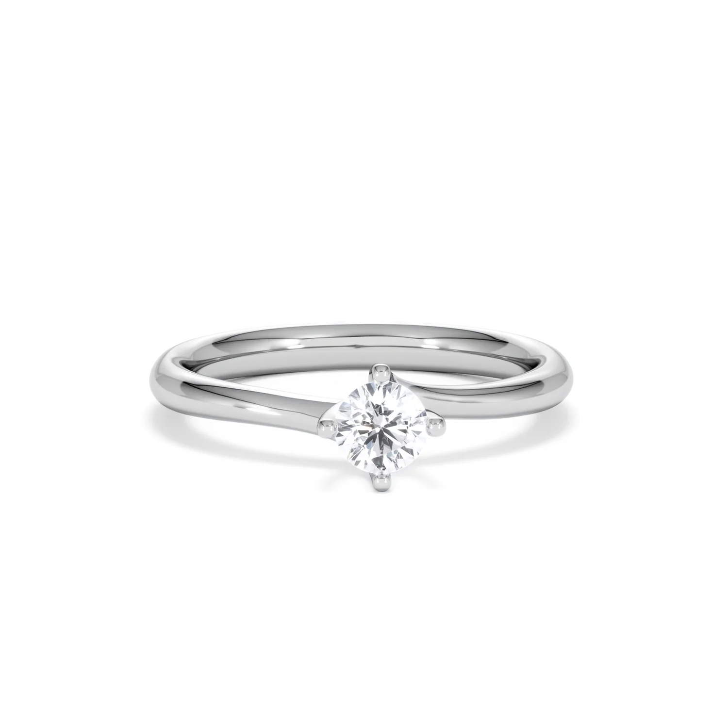 Engagement Ring Certified Lily 18K White Gold Diamond 0.33CT - Image 9