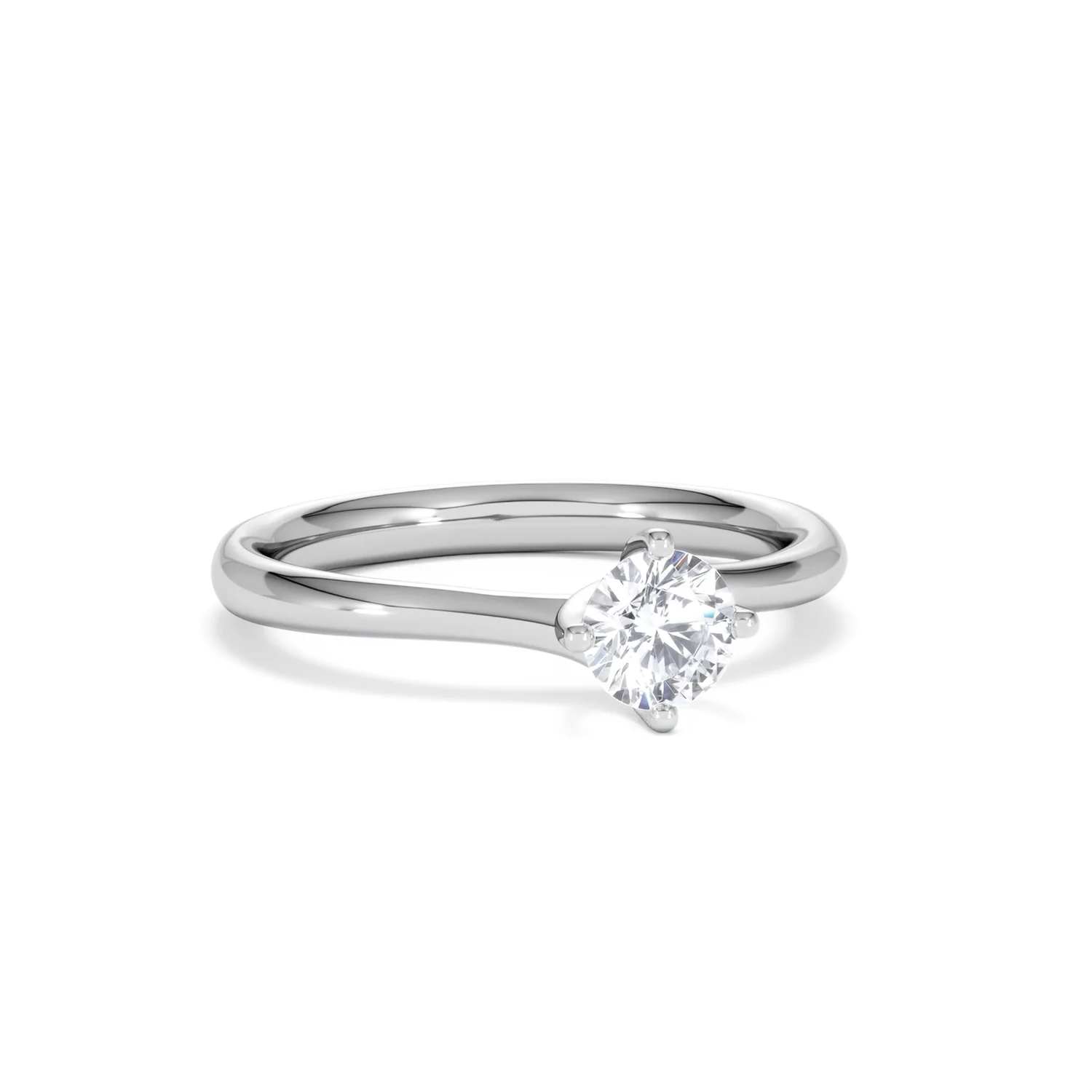 Engagement Ring Certified Lily 18K White Gold Diamond 0.50CT - Image 12