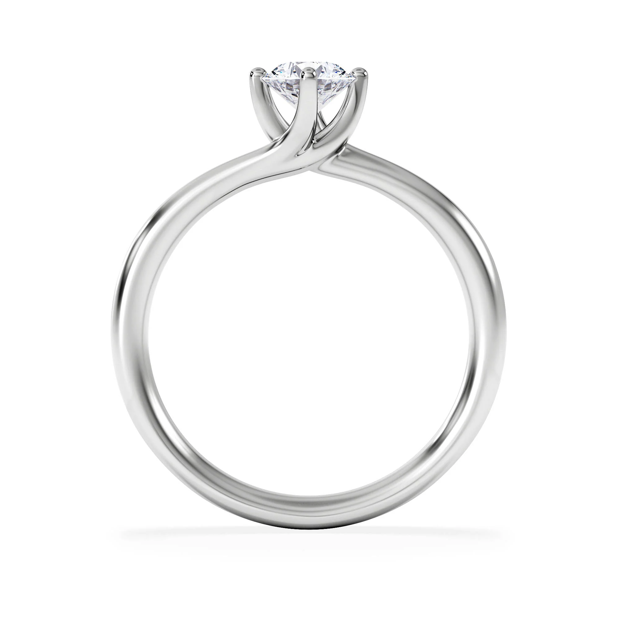 Engagement Ring Certified Lily 18K White Gold Diamond 0.50CT - Image 3