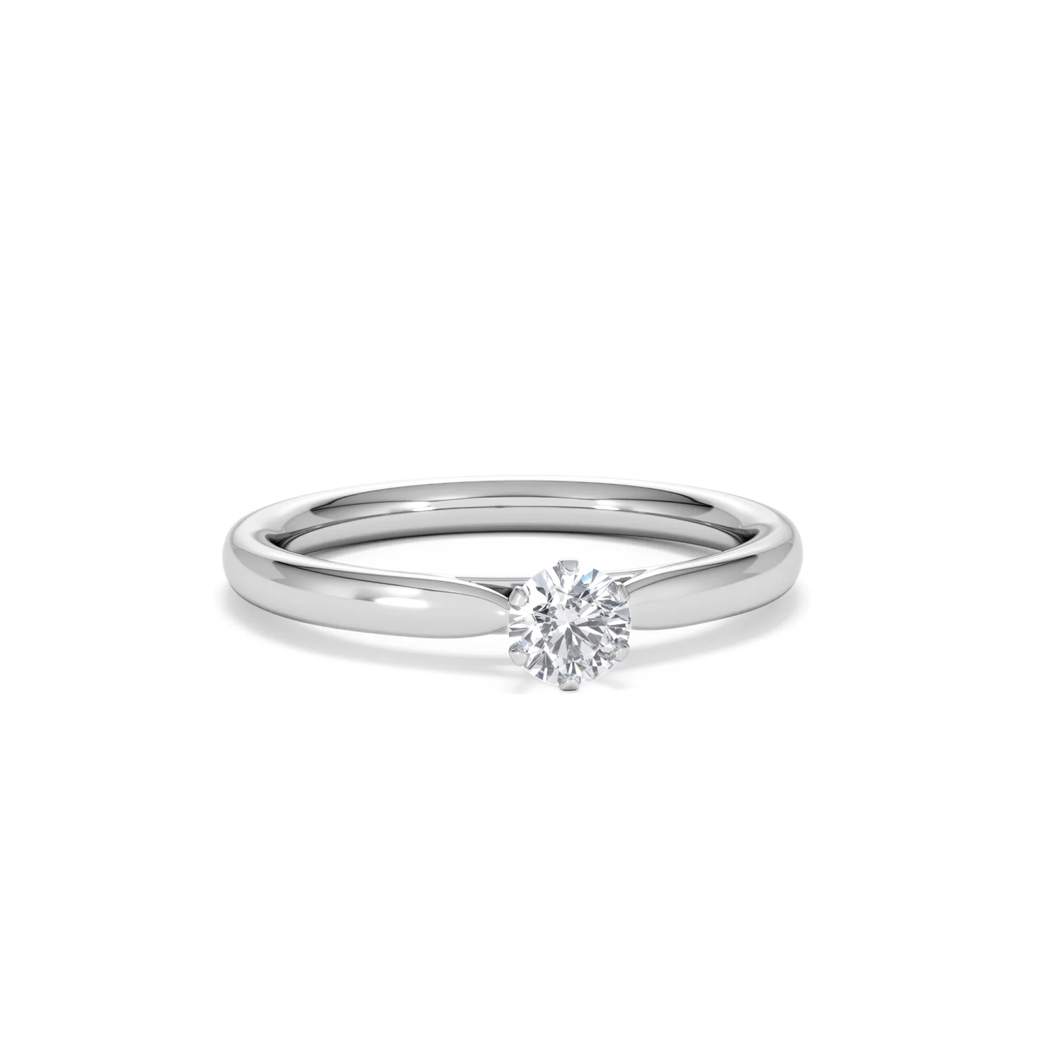 Engagement Ring Certified Low Set Chloe 18K White Gold Diamond 0.25CT - Image 10