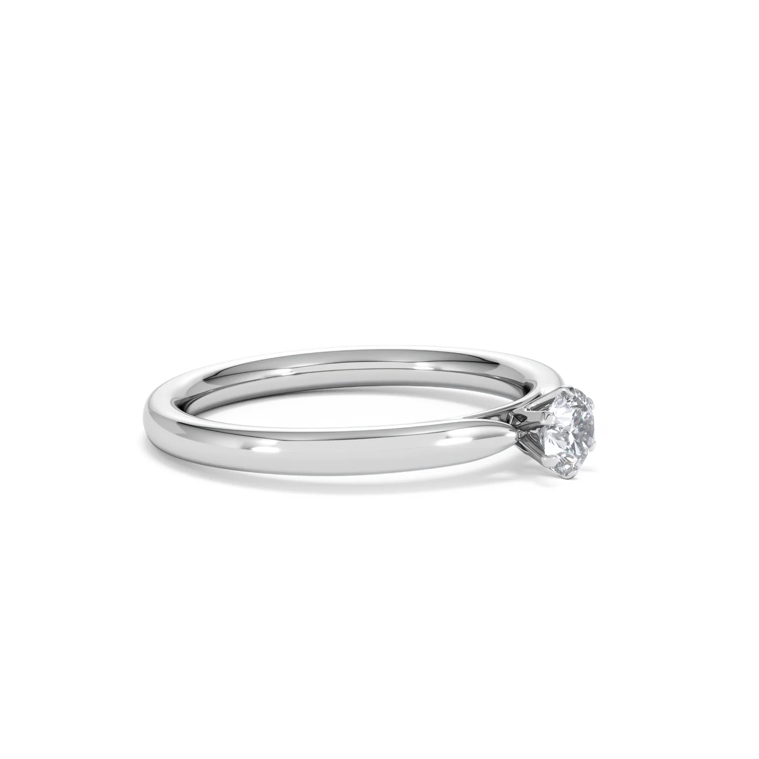 Engagement Ring Certified Low Set Chloe 18K White Gold Diamond 0.25CT - Image 20