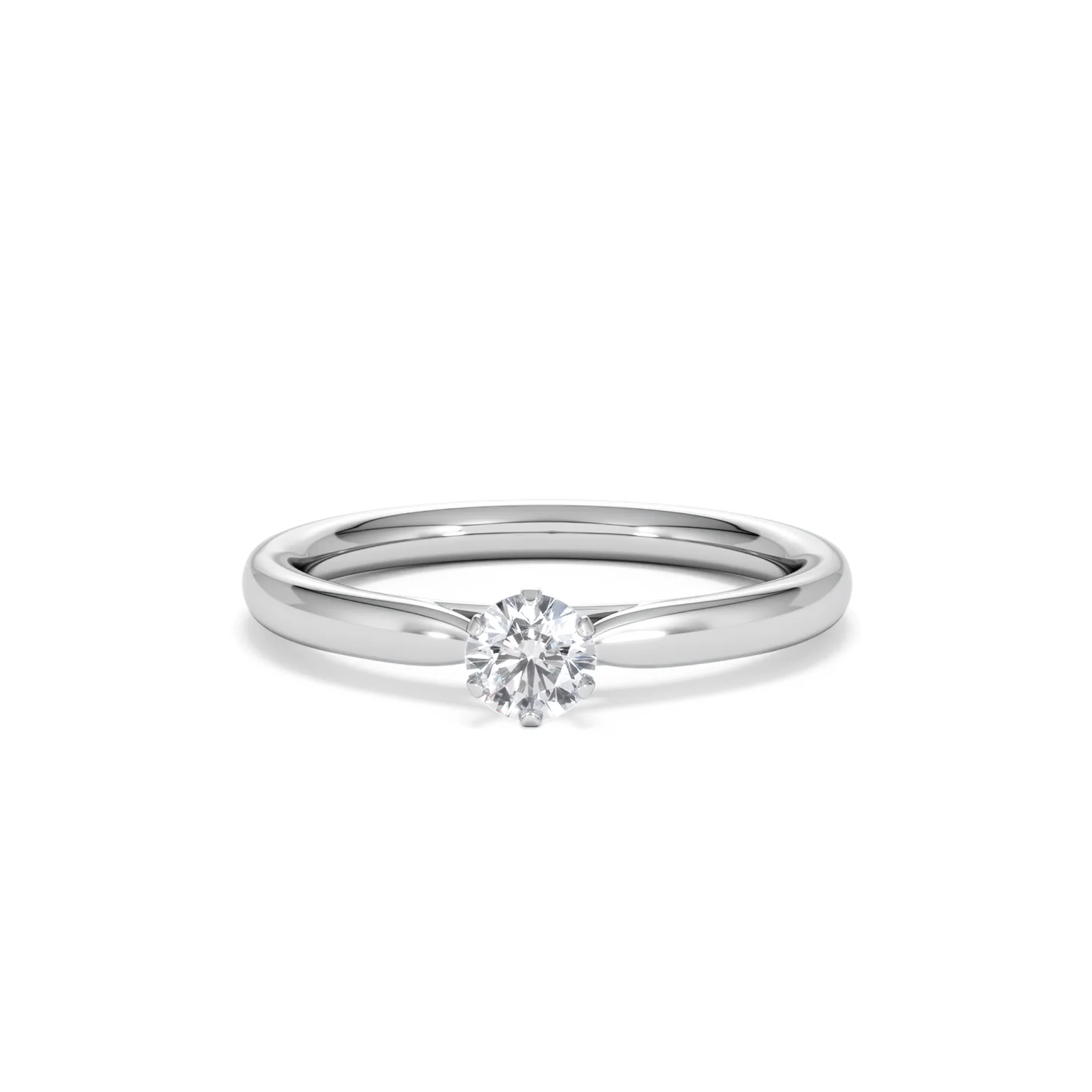 Engagement Ring Certified Low Set Chloe 18K White Gold Diamond 0.25CT - Image 87