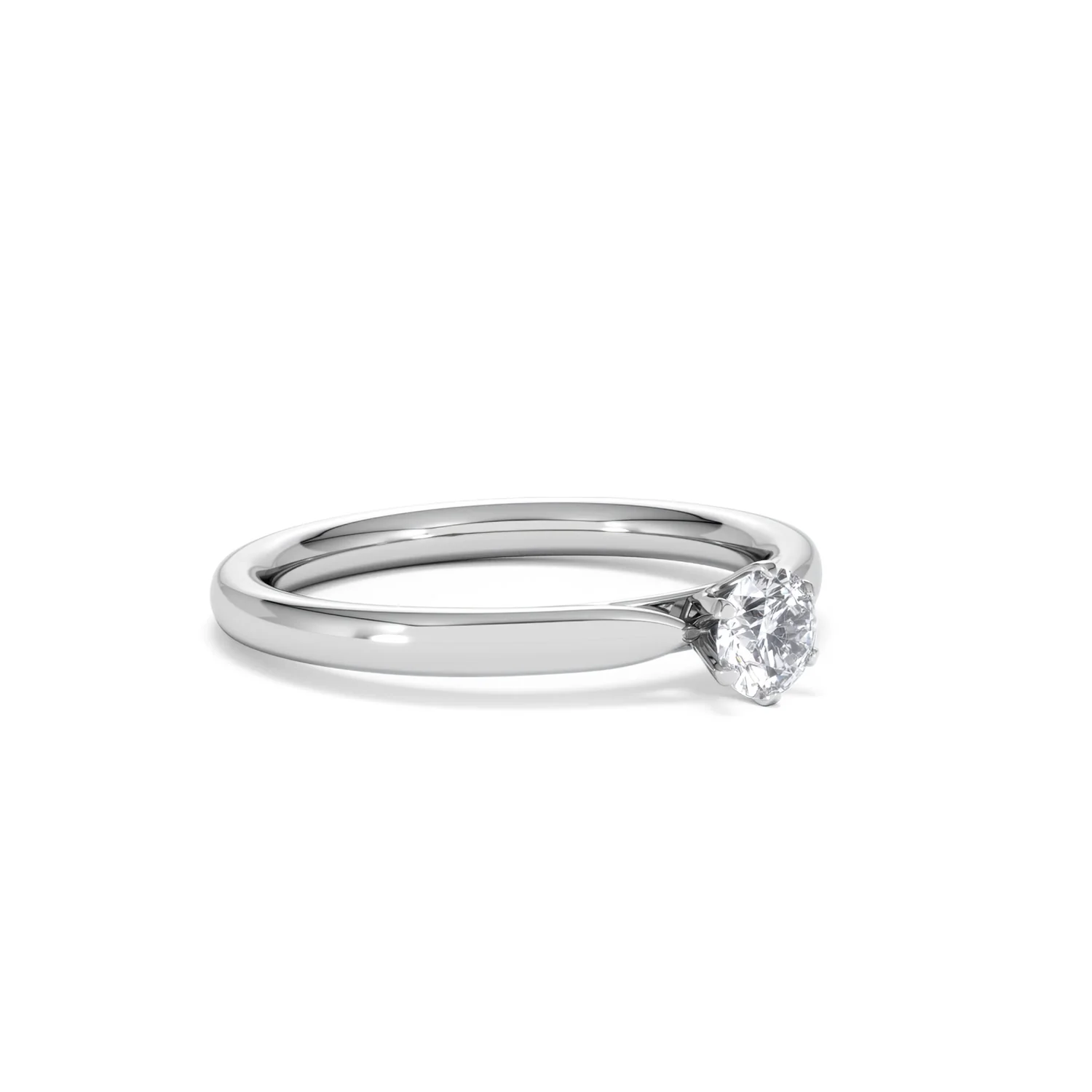 Engagement Ring Certified Low Set Chloe 18K White Gold Diamond 0.33CT - Image 17