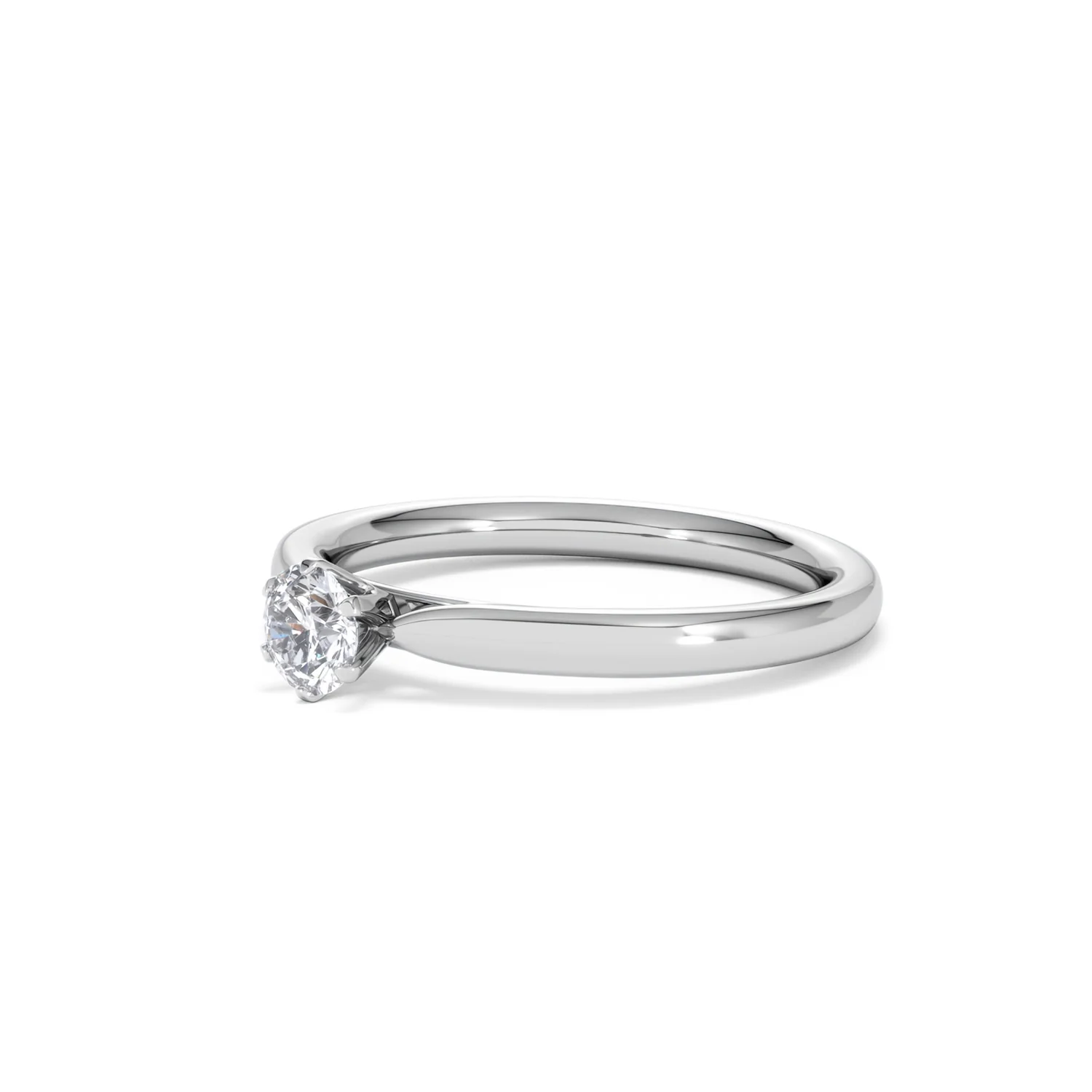 Engagement Ring Certified Low Set Chloe 18K White Gold Diamond 0.33CT - Image 78