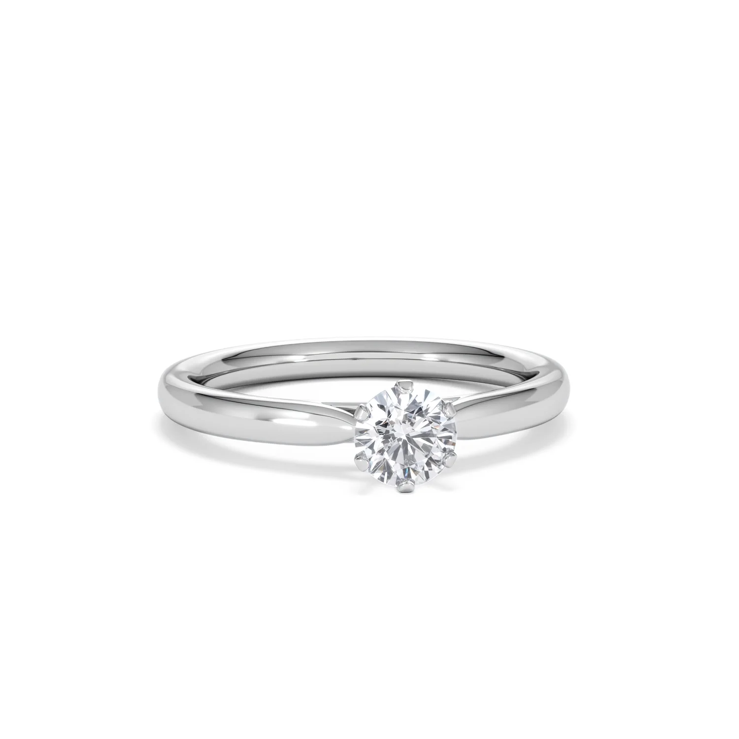 Engagement Ring Certified Low Set Chloe 18K White Gold Diamond 0.50CT - Image 10