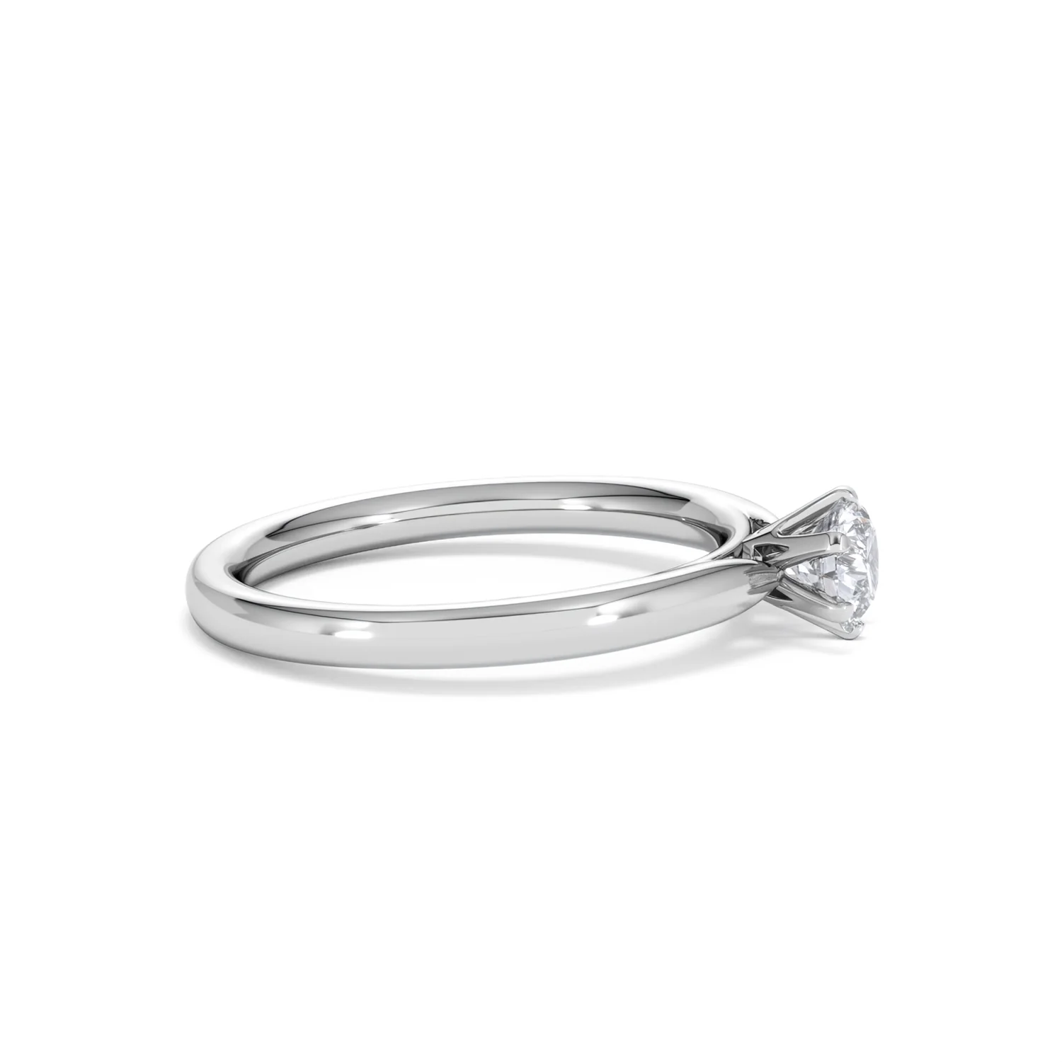 Engagement Ring Certified Low Set Chloe 18K White Gold Diamond 0.50CT - Image 25