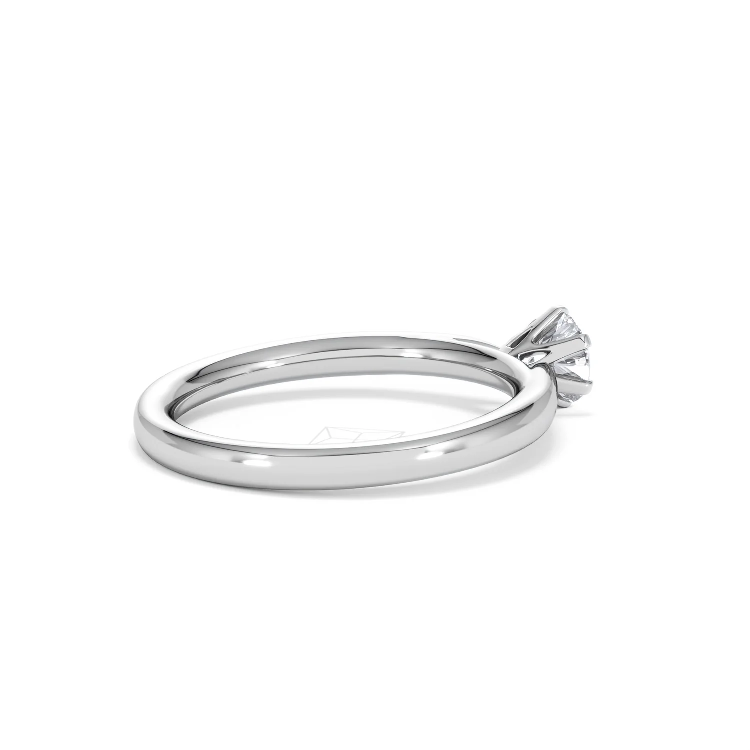 Engagement Ring Certified Low Set Chloe 18K White Gold Diamond 0.50CT - Image 35