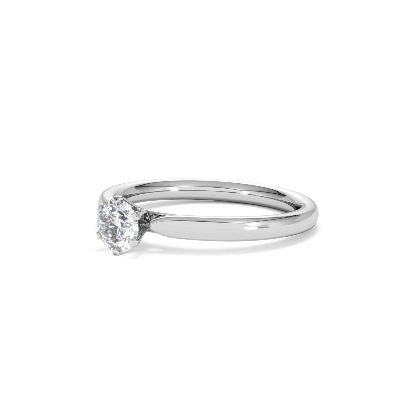 Engagement Ring Certified Low Set Chloe 18K White Gold Diamond 0.50CT - Image 79