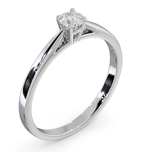 Engagement Ring Elysia 0.25ct Lab Diamond H/Si in 18K White Gold - Image 2