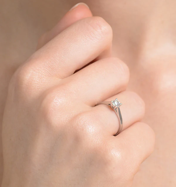 Engagement Ring Elysia 0.33ct Lab Diamond H/Si in Platinum - Image 4