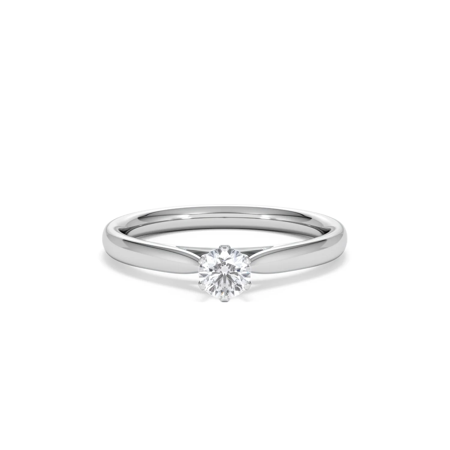 Engagement Ring High Set Chloe 0.25ct Lab Diamond G/Vs in 18KW Gold - Image 8
