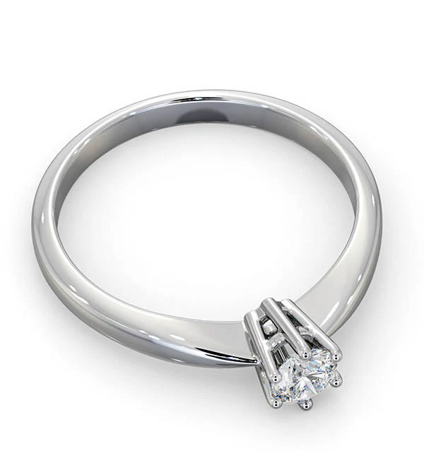 Engagement Ring High Set Chloe 0.25ct Lab Diamond H/Si in 18KW Gold - Image 4