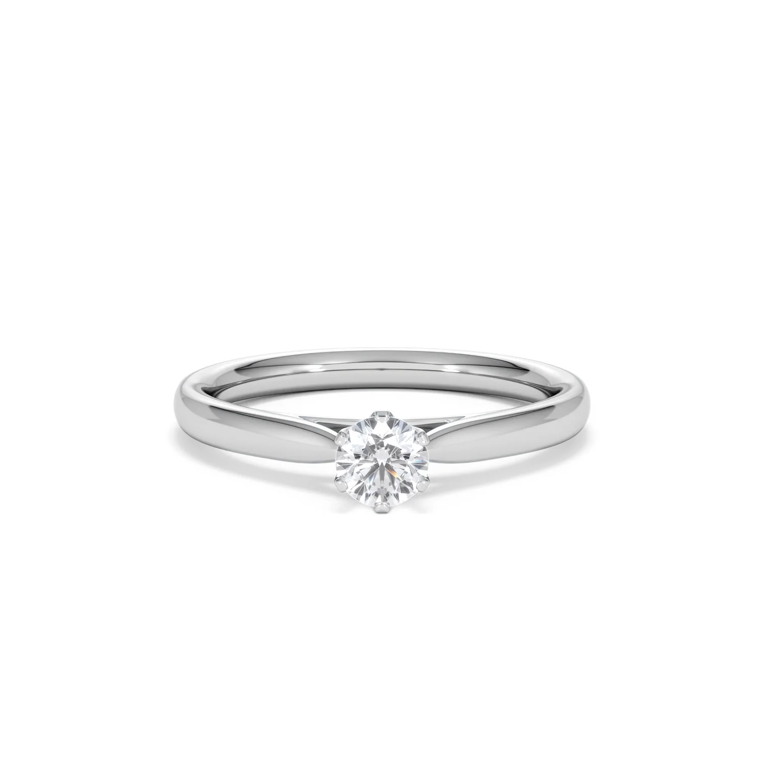 Engagement Ring High Set Chloe 0.33ct Lab Diamond G/Vs in 18KW Gold - Image 8