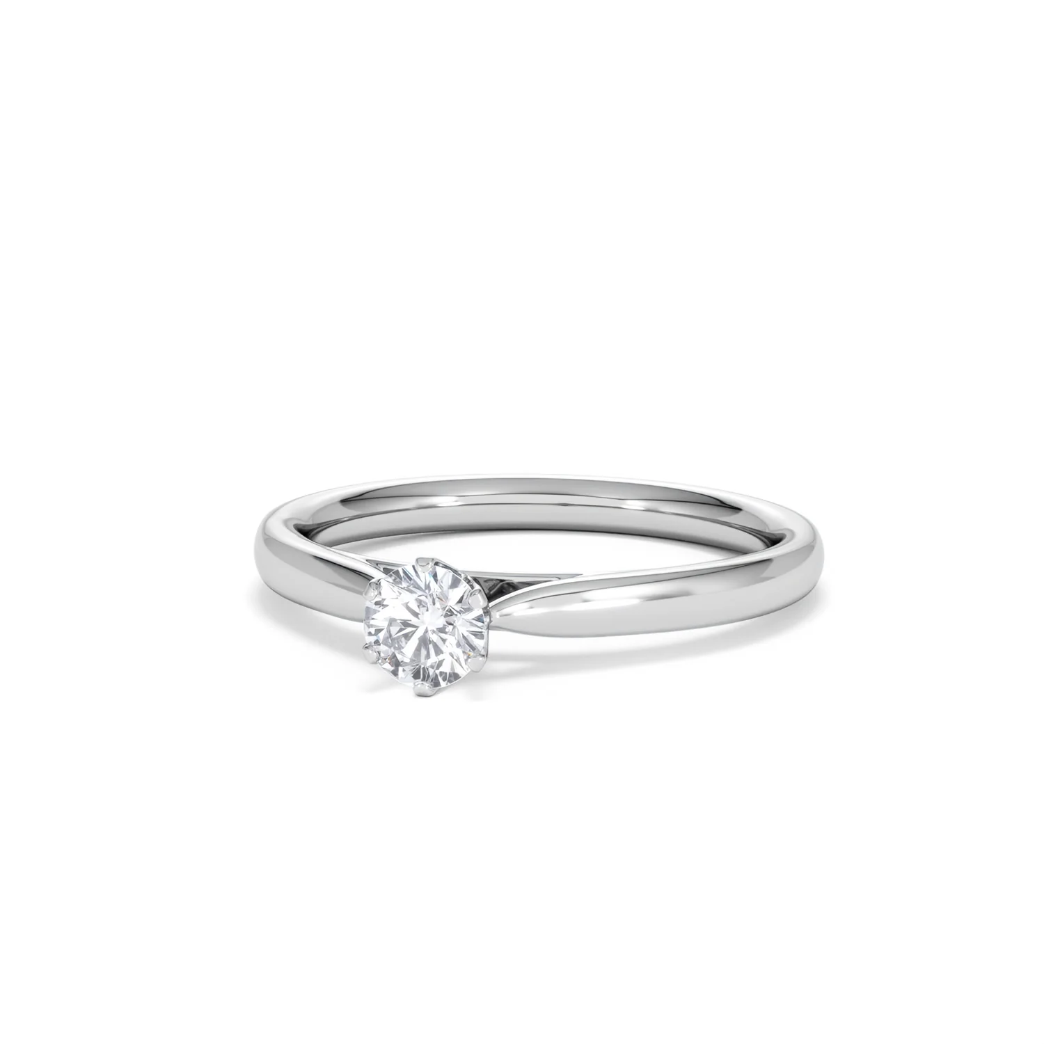 Engagement Ring High Set Chloe 0.33ct Lab Diamond G/Vs in 18KW Gold - Image 84