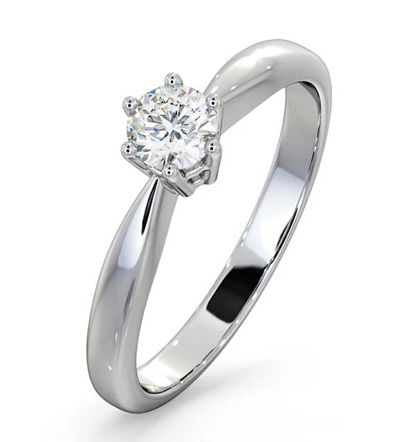 Engagement Ring High Set Chloe 0.33ct Lab Diamond H/Si in Platinum