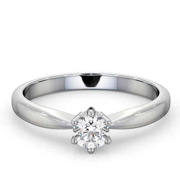 Engagement Ring High Set Chloe 0.33ct Lab Diamond H/Si in Platinum - Image 3