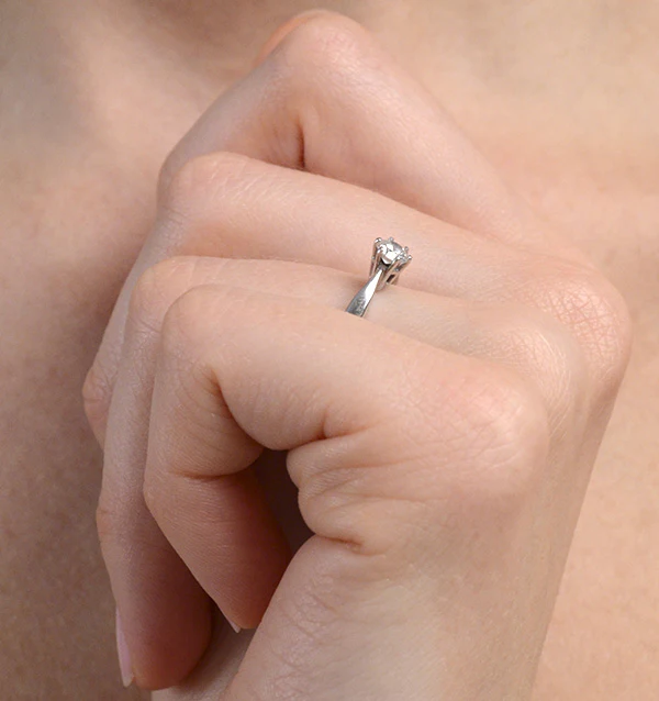 Engagement Ring High Set Chloe 0.33ct Lab Diamond H/Si in Platinum - Image 4
