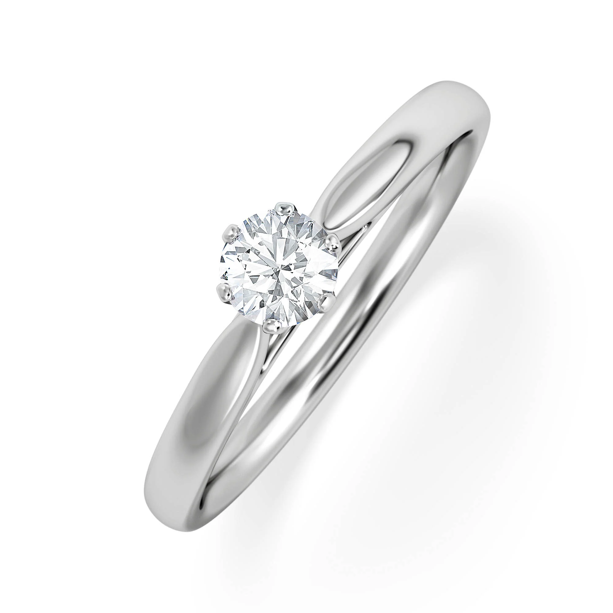 Engagement Ring High Set Chloe 18K White Gold Diamond 0.25CT H/SI