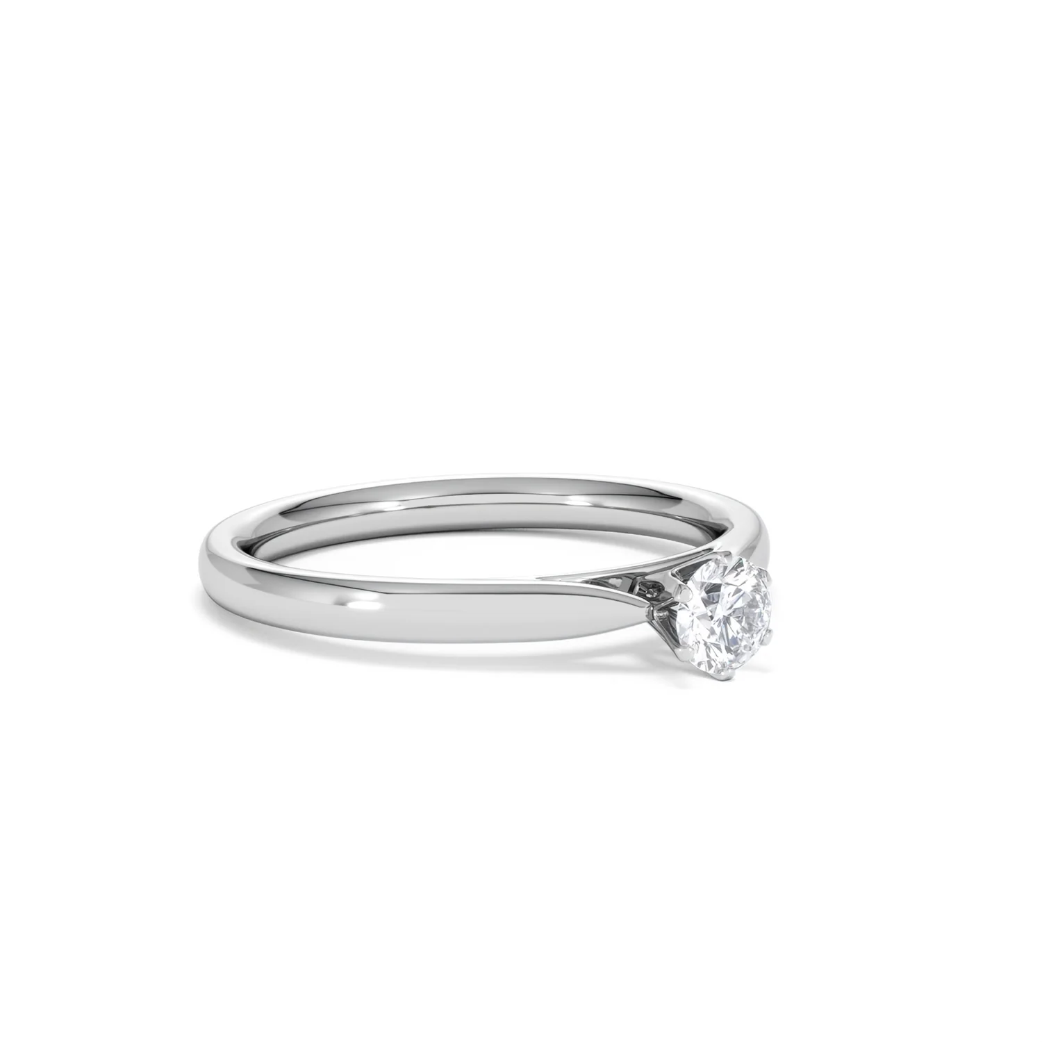 Engagement Ring High Set Chloe 18K White Gold Diamond 0.25CT H/SI - Image 16