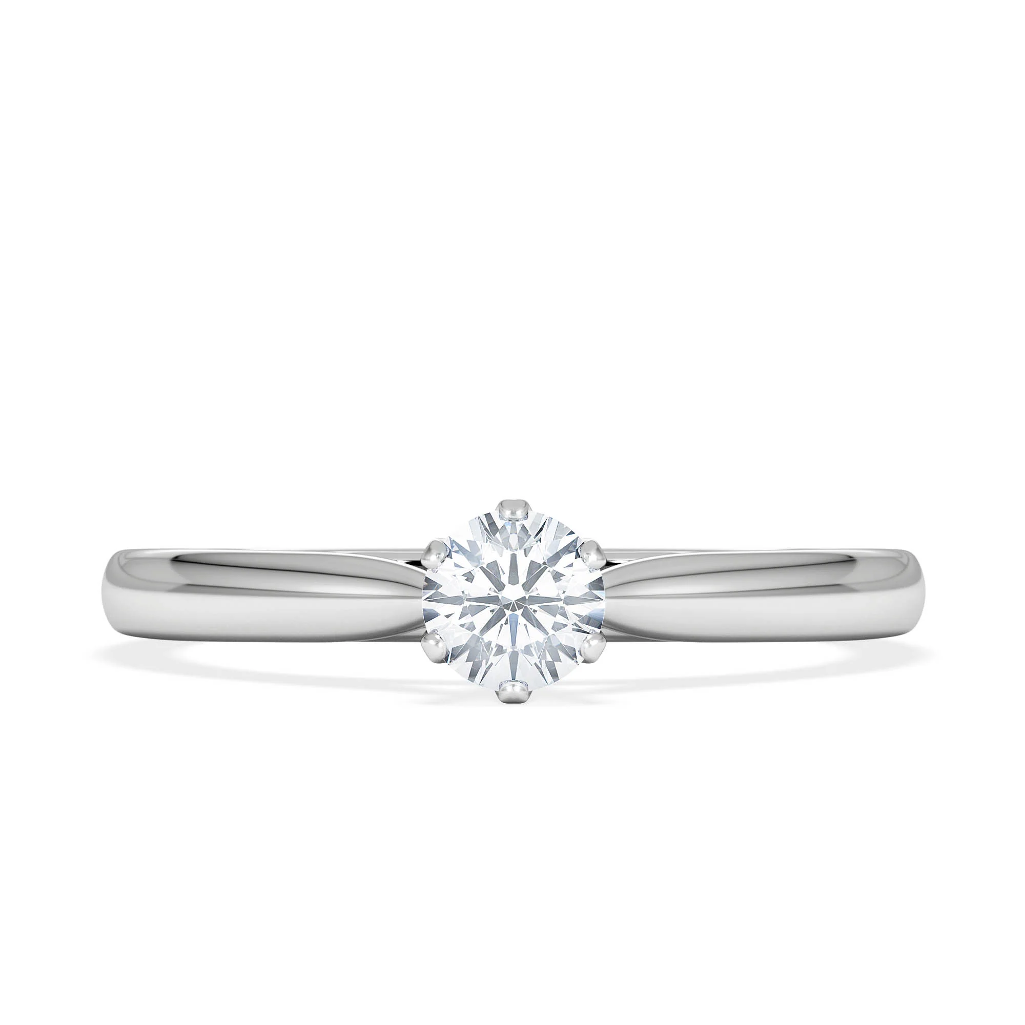 Engagement Ring High Set Chloe 18K White Gold Diamond 0.25CT H/SI - Image 6