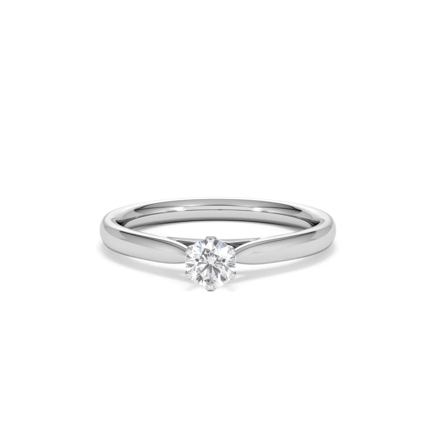 Engagement Ring High Set Chloe 18K White Gold Diamond 0.25CT H/SI - Image 87