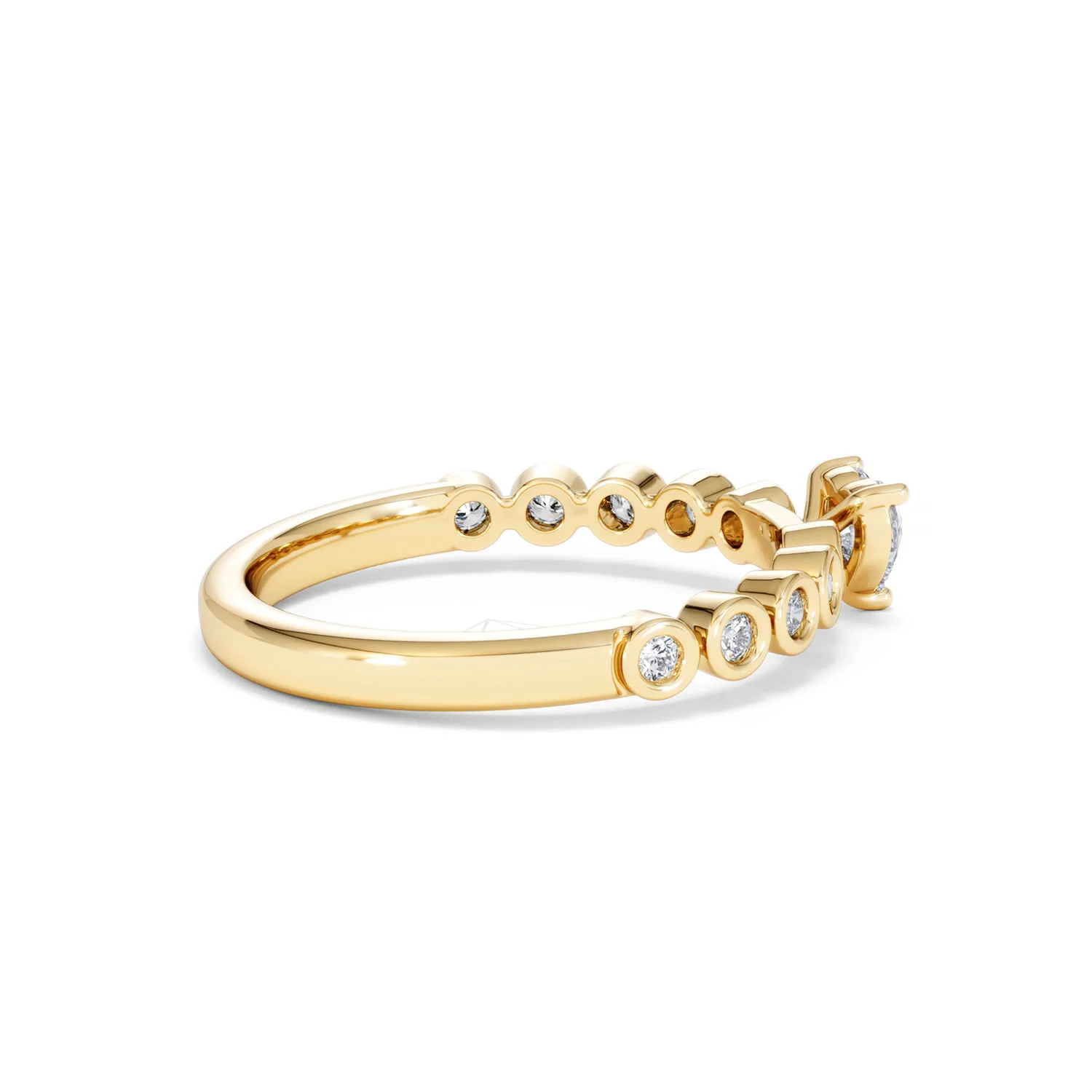 Entwine 0.30ct Heart Cut Lab Diamond Solitaire Engagement Ring with Side Stones in 18K Gold Vermeil - Image 31