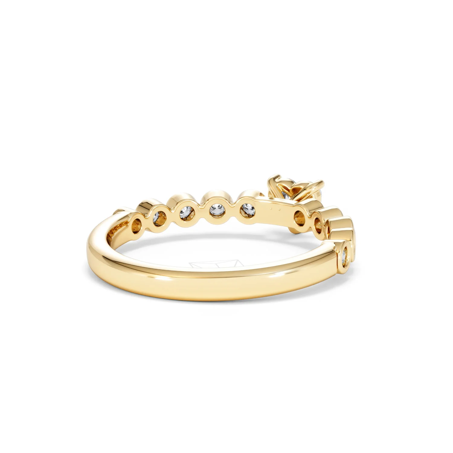 Entwine 0.30ct Heart Cut Lab Diamond Solitaire Engagement Ring with Side Stones in 18K Gold Vermeil - Image 40