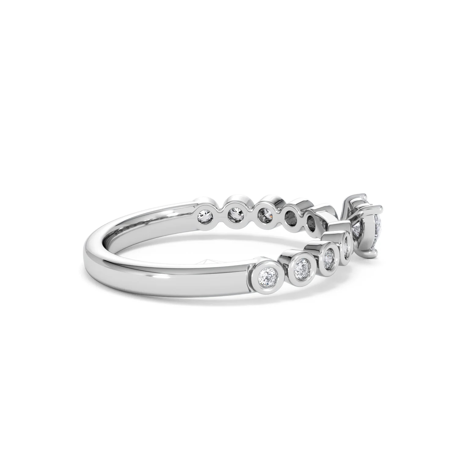 Entwine 0.30ct Heart Cut Lab Diamond Solitaire Engagement Ring with Side Stones in Sterling Silver - Image 30