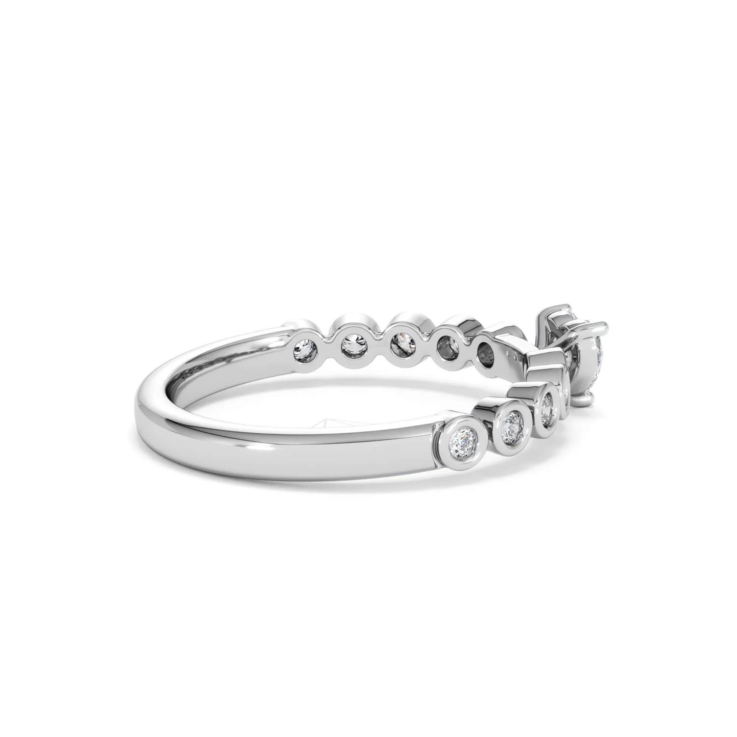 Entwine 0.30ct Heart Cut Lab Diamond Solitaire Engagement Ring with Side Stones in Sterling Silver - Image 32