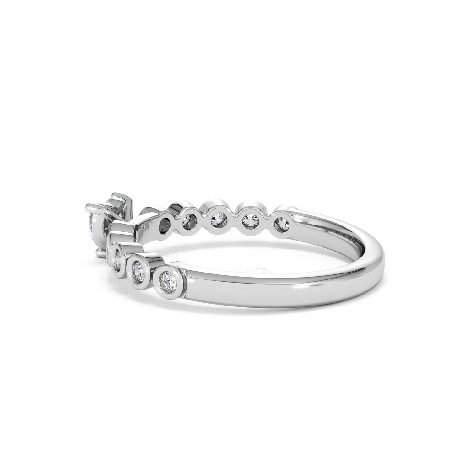 Entwine 0.30ct Heart Cut Lab Diamond Solitaire Engagement Ring with Side Stones in Sterling Silver - Image 61
