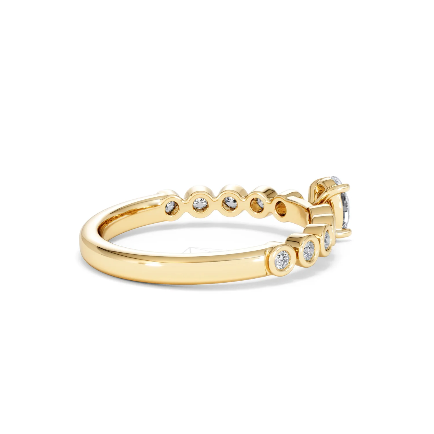 Entwine 0.30ct Oval Cut Lab Diamond Solitaire Engagement Ring with Side Stones in 18K Gold Vermeil - Image 33