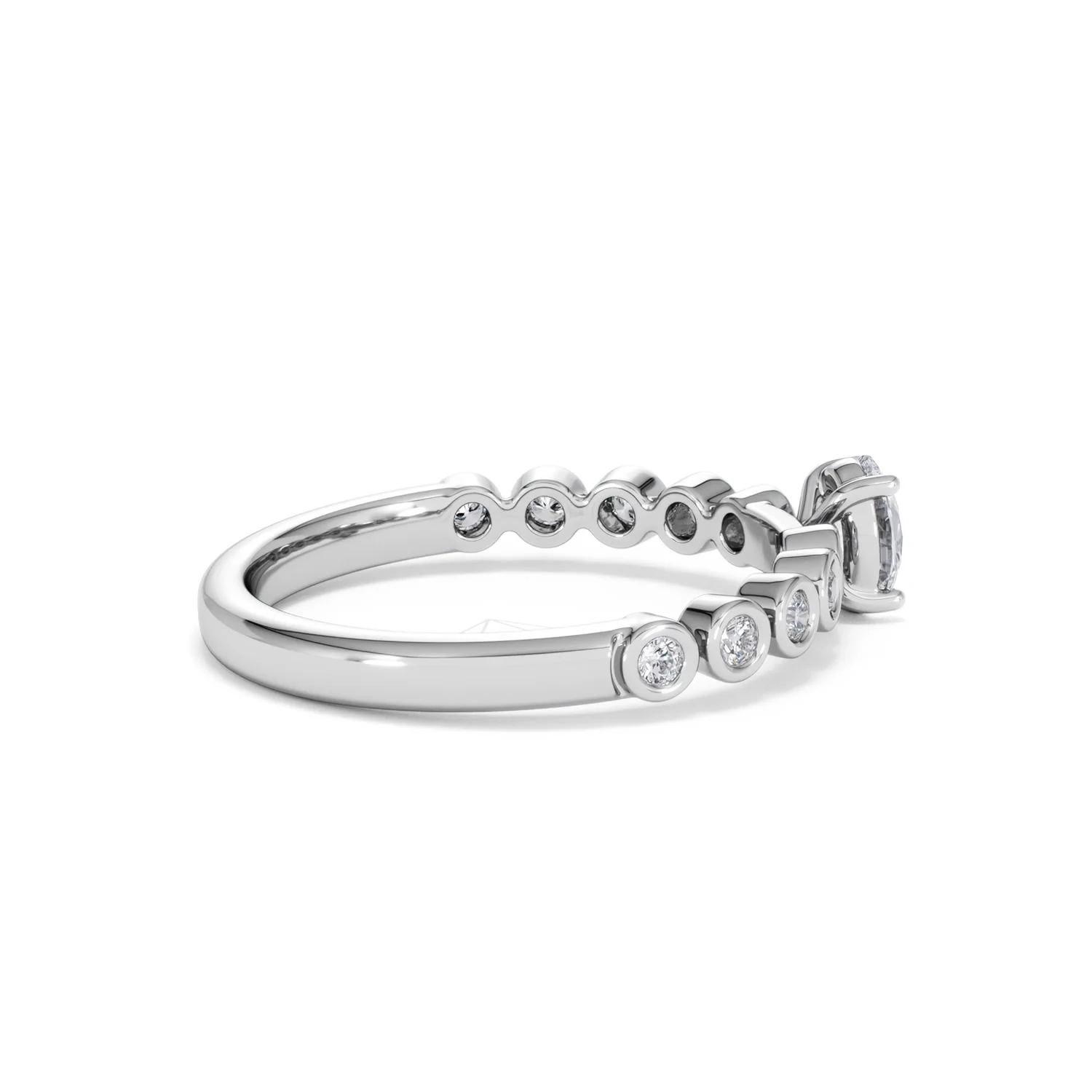 Entwine 0.30ct Oval Cut Lab Diamond Solitaire Engagement Ring with Side Stones in Sterling Silver - Image 31
