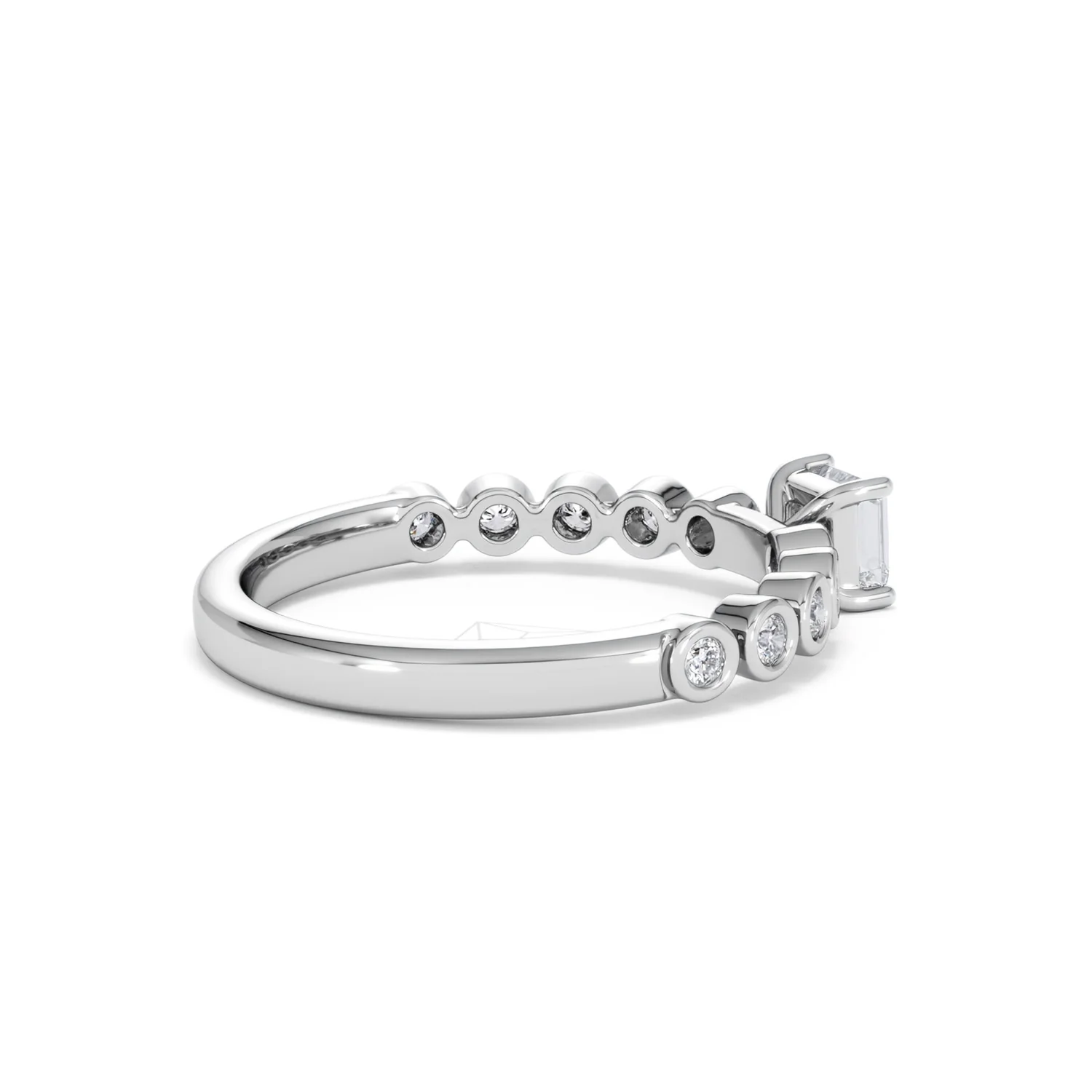 Entwine 0.30ct Princess Cut Lab Diamond Solitaire Engagement Ring with Side Stones in Sterling Silver - Image 33