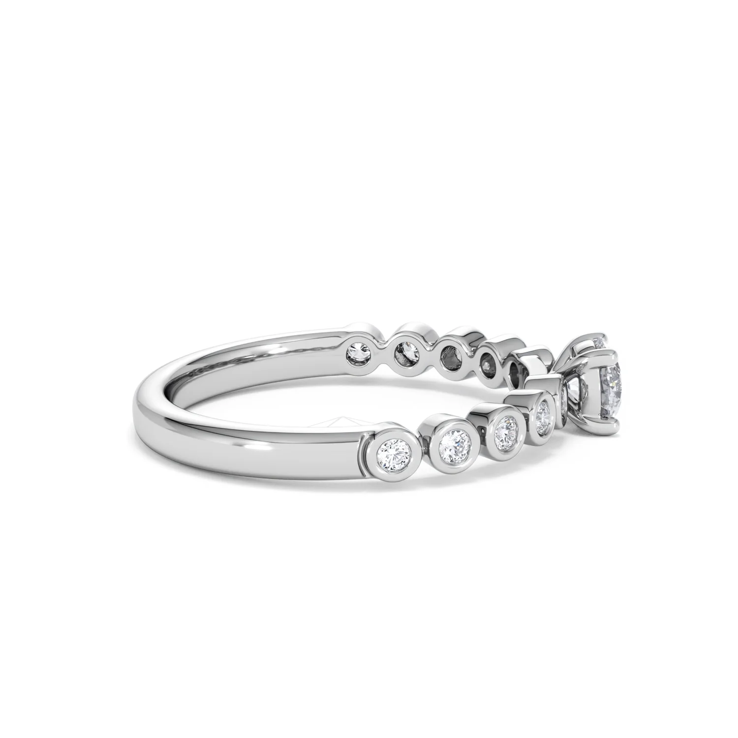 Entwine 0.30ct Round Cut Lab Diamond Solitaire Engagement Ring with Side Stones in Sterling Silver - Image 28