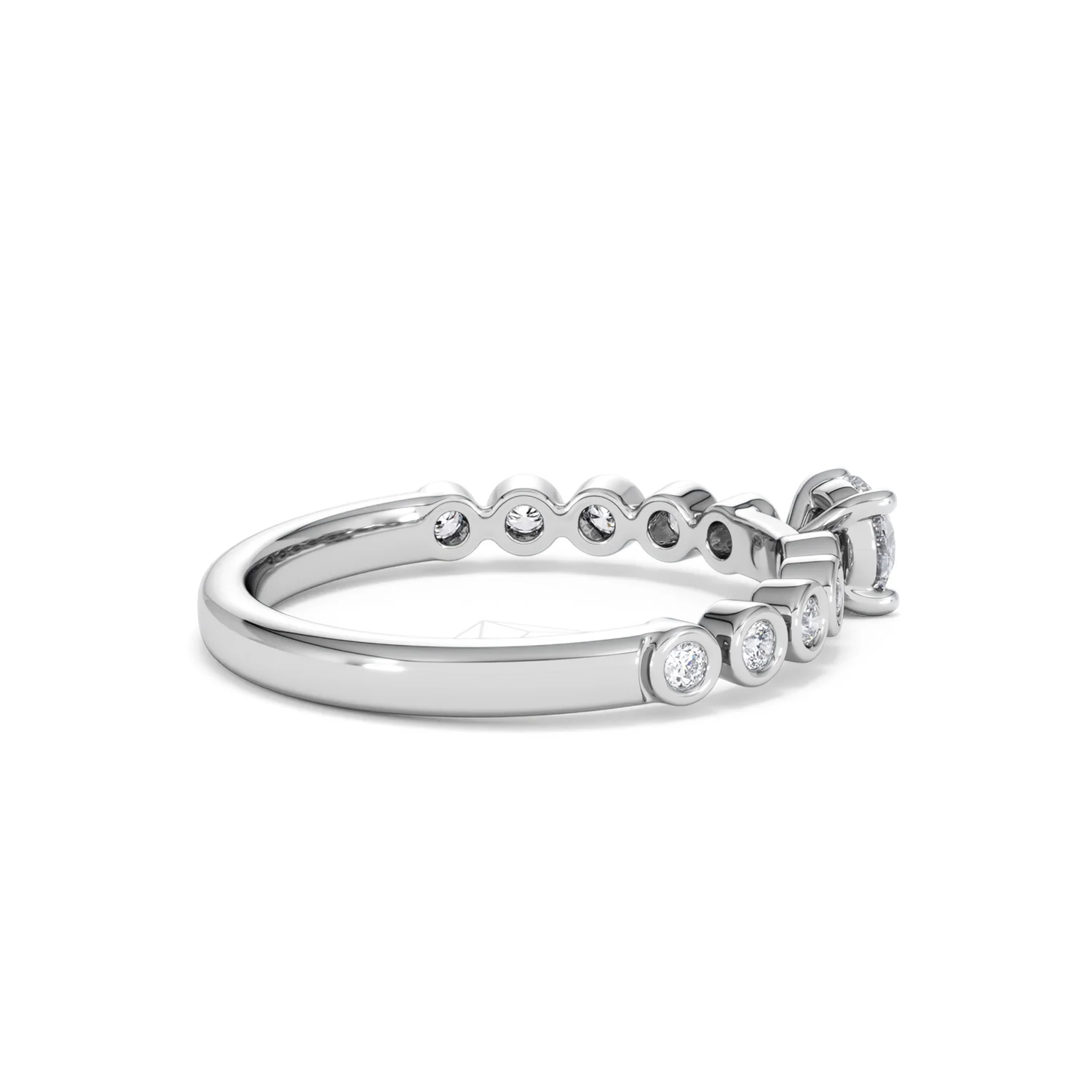 Entwine 0.30ct Round Cut Lab Diamond Solitaire Engagement Ring with Side Stones in Sterling Silver - Image 32