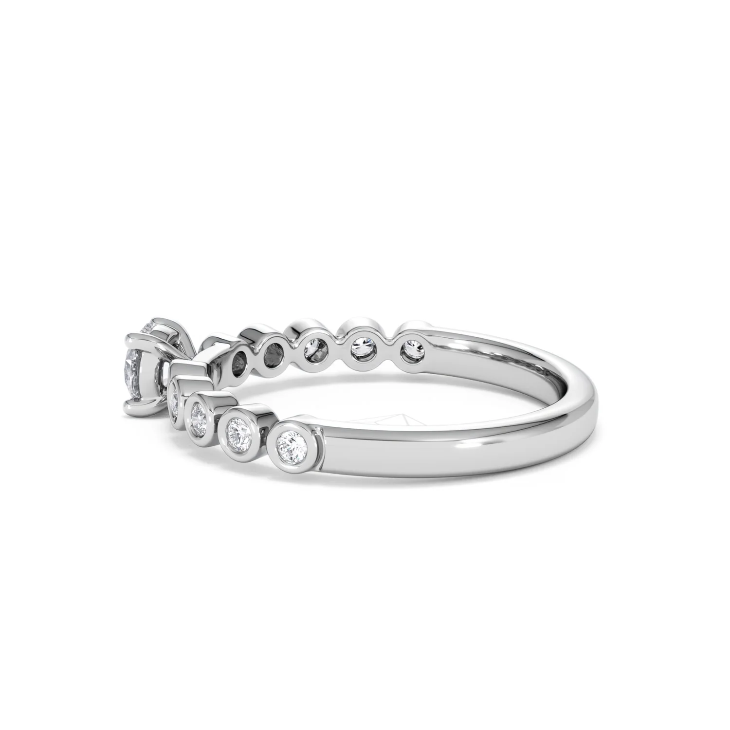 Entwine 0.30ct Round Cut Lab Diamond Solitaire Engagement Ring with Side Stones in Sterling Silver - Image 63
