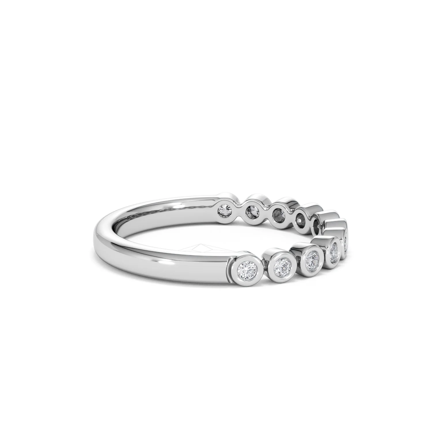 Entwine 0.42ct Round Cut Lab Diamond Half Band Eternity Ring in Sterling Silver - Image 27