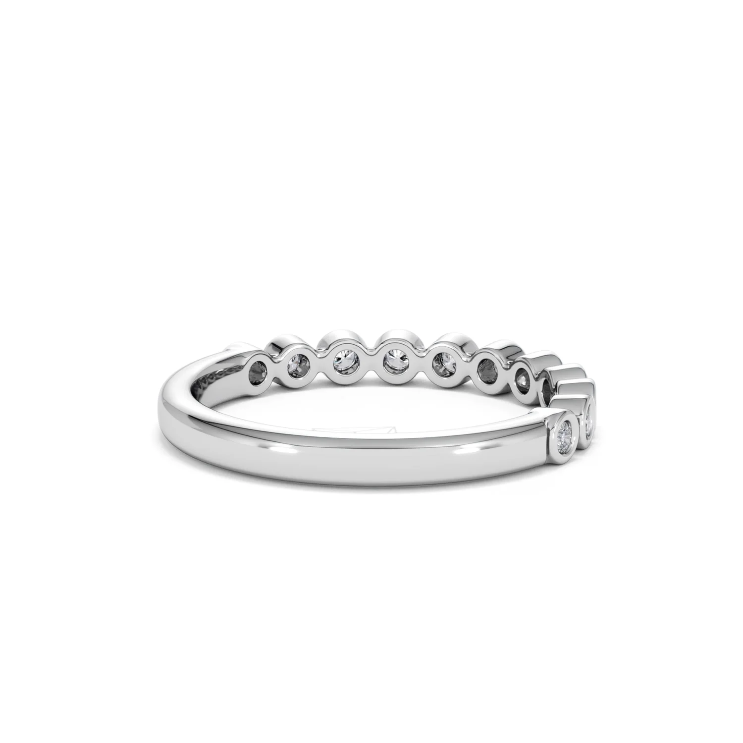 Entwine 0.42ct Round Cut Lab Diamond Half Band Eternity Ring in Sterling Silver - Image 37