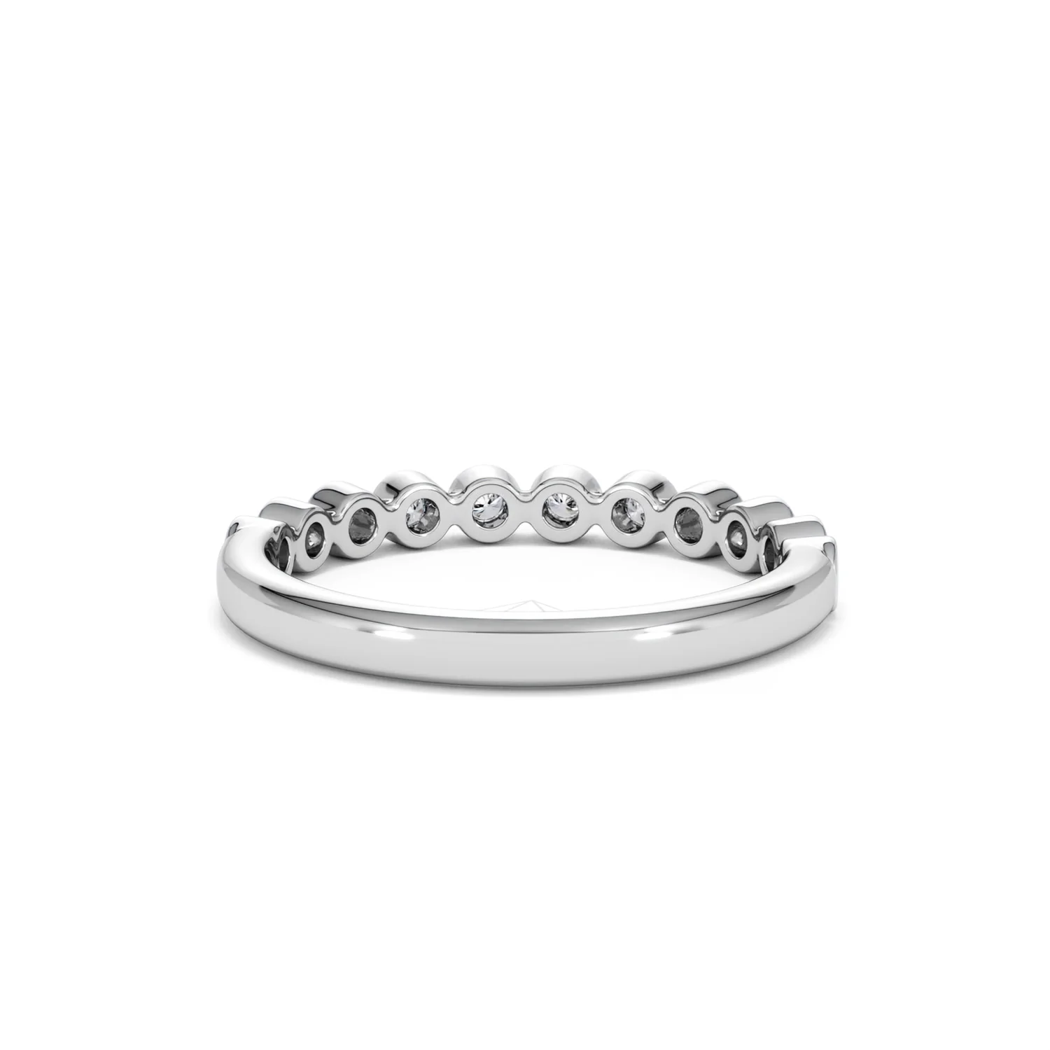 Entwine 0.42ct Round Cut Lab Diamond Half Band Eternity Ring in Sterling Silver - Image 44