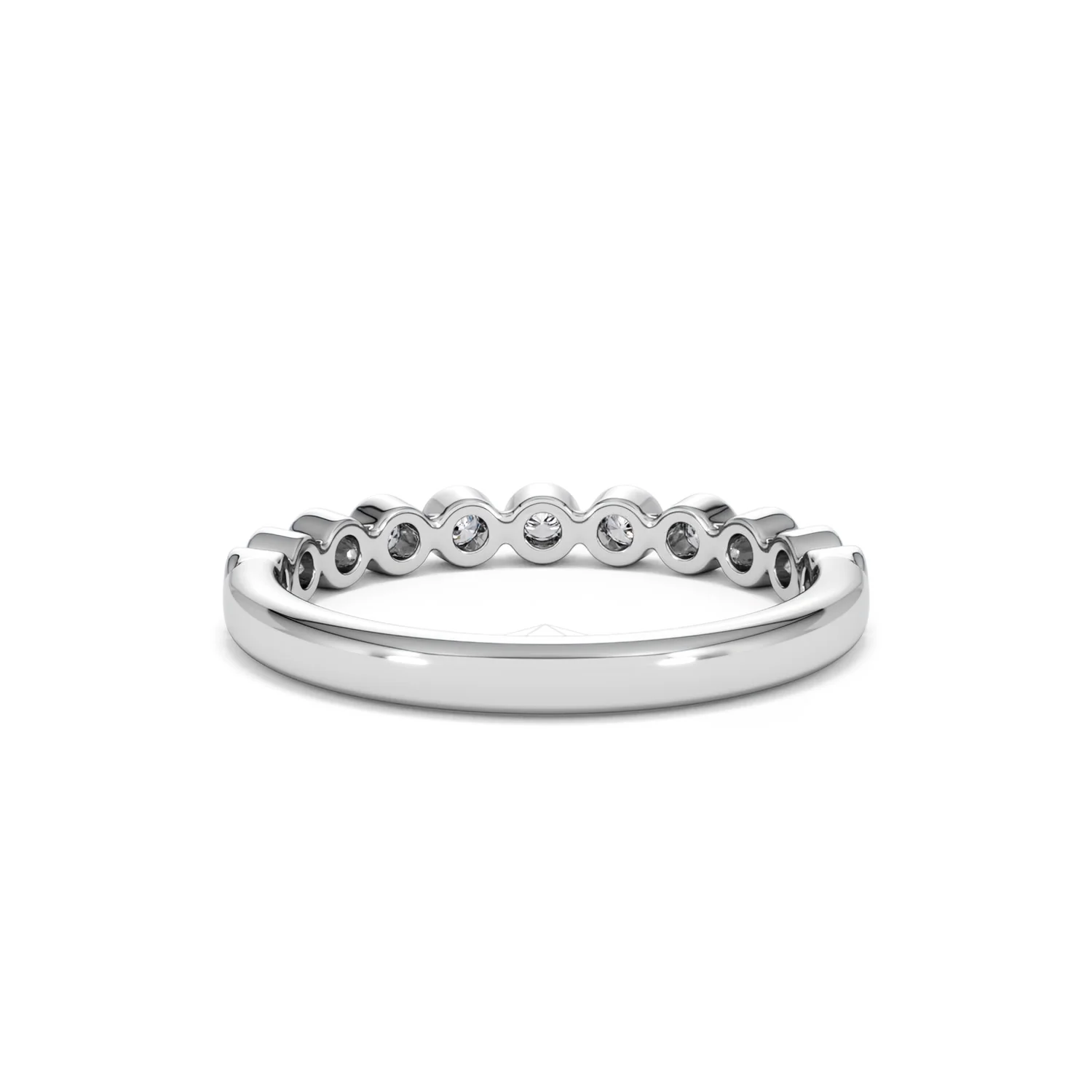 Entwine 0.42ct Round Cut Lab Diamond Half Band Eternity Ring in Sterling Silver - Image 46