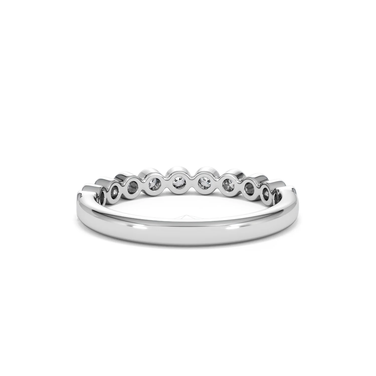 Entwine 0.42ct Round Cut Lab Diamond Half Band Eternity Ring in Sterling Silver - Image 47