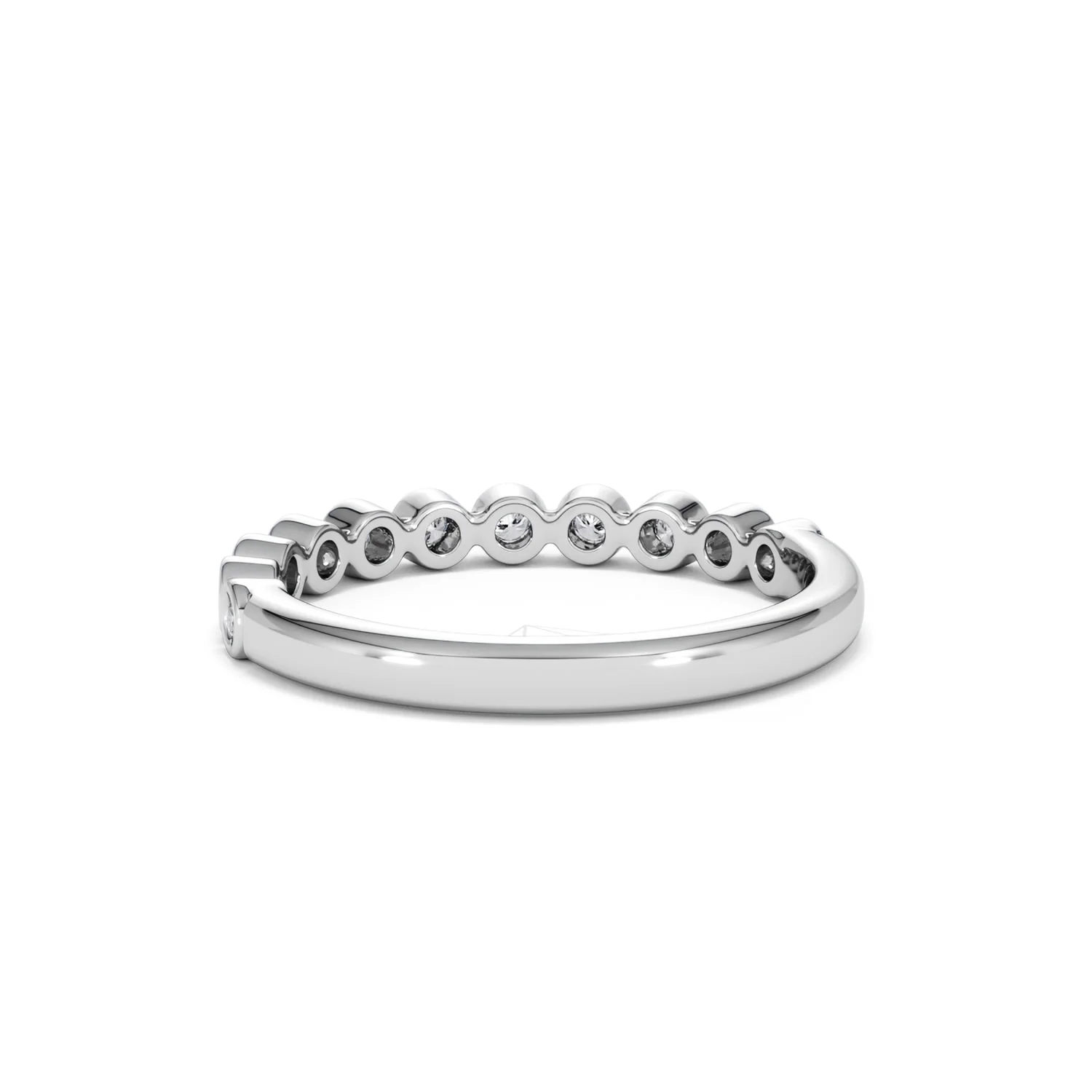 Entwine 0.42ct Round Cut Lab Diamond Half Band Eternity Ring in Sterling Silver - Image 51
